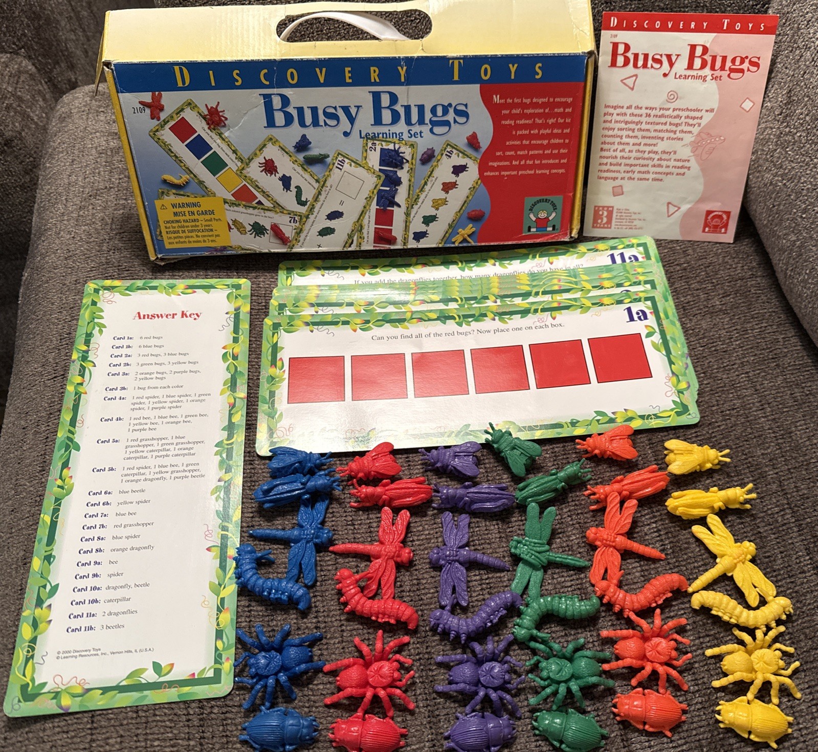 Vtg 2000 Discovery Toys Busy Bugs Learning Set Preschool Sequencing Sorting EUC