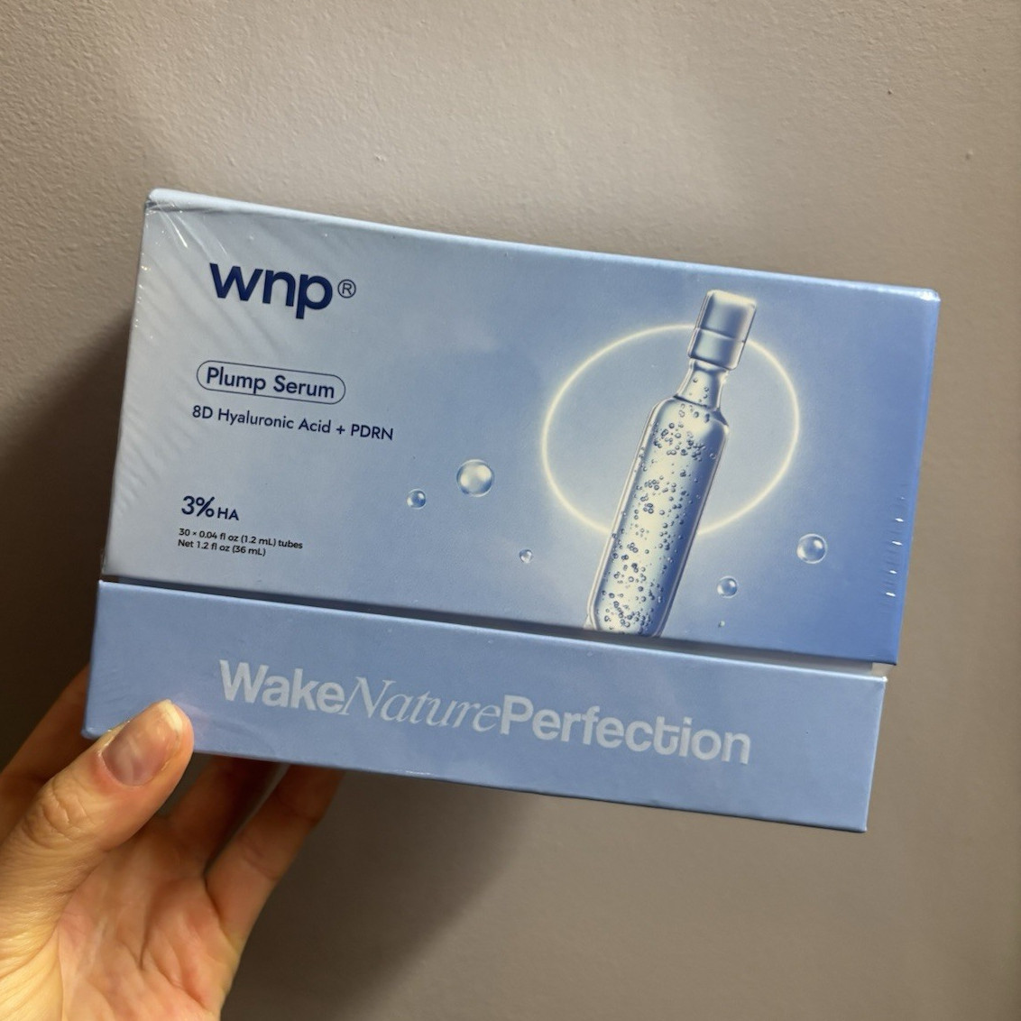 wnp WakeNaturePerfection Plump Serum Hyaluronic Acid + PDRN 30 Vials 1.2oz