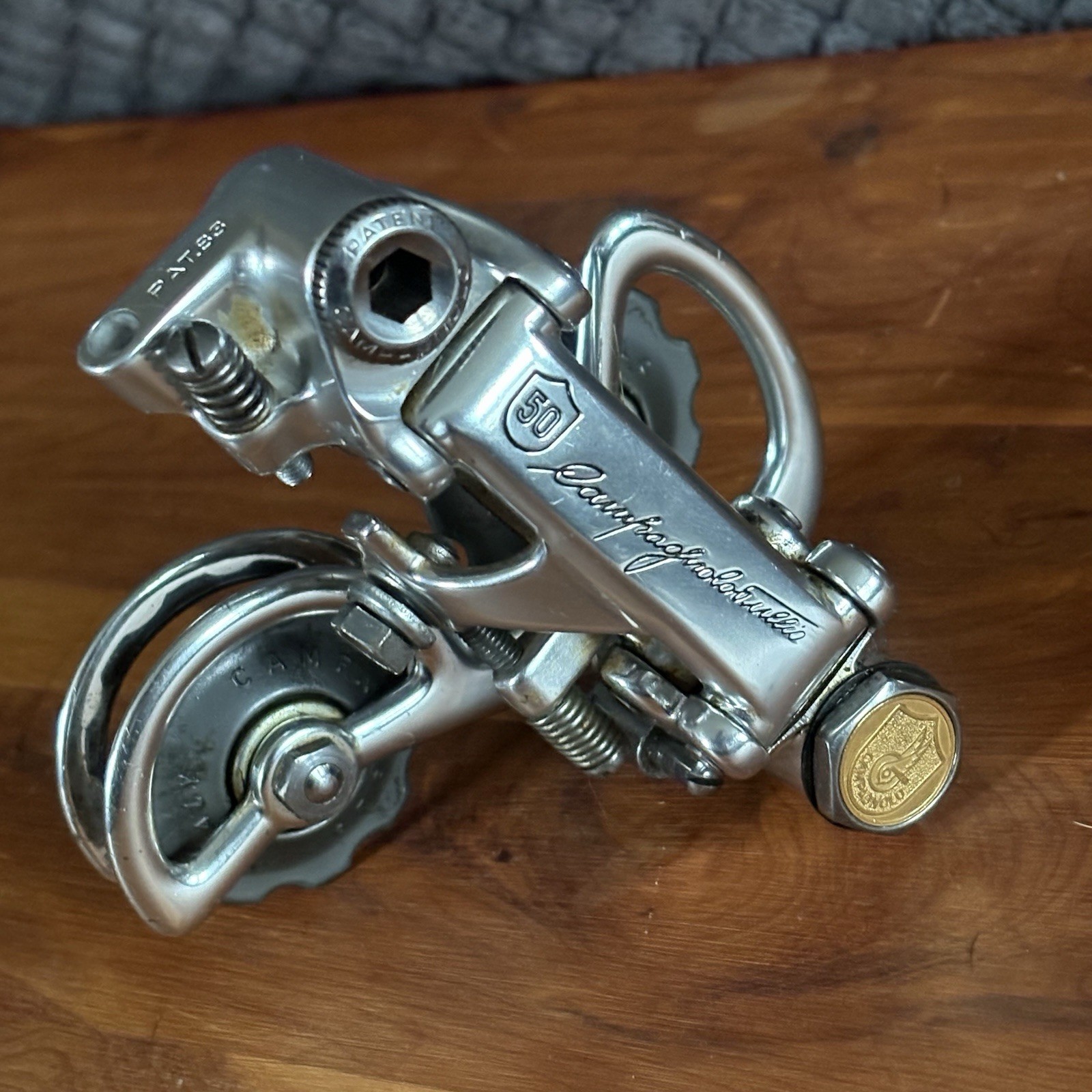 Vtg CAMPAGNOLO 50th Anniversary Rear Derailleur VGC Pat. 83 Super Record Vtg CAMPAGNOLO 50th Anniversary Rear Derailleur VGC Pat. 83 Super Record