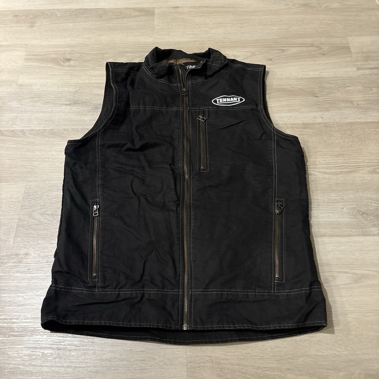Kuhl Vest Men\'s Large Brown Full Zip Canvas Workwear Patina Dye