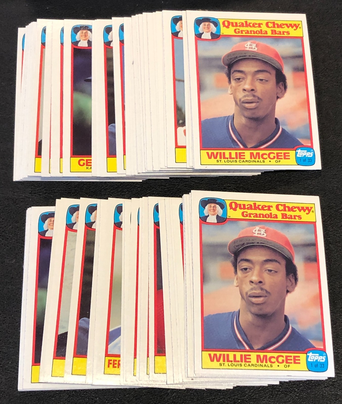 (2)x 1986 Quaker Oats Granola Bars Topps Baseball Food Issue Trading Card Sets