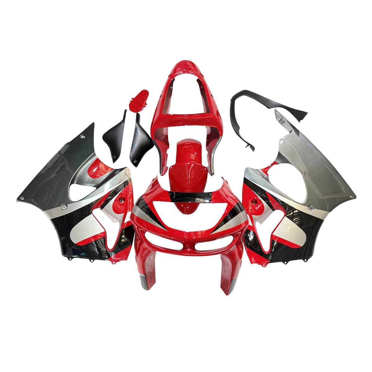 For Kawasaki Ninja ZX6R ZX600G 1998 1999 Black Red Silver ABS Fairings Bodywork