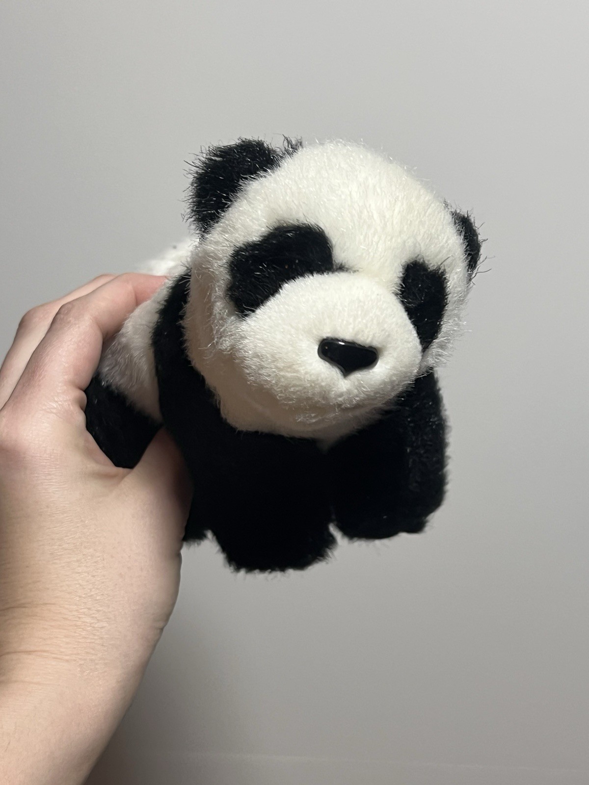 Vintage GUND Panda Plush 3052 Marshall Fields Fund Black White Stuffed Bear