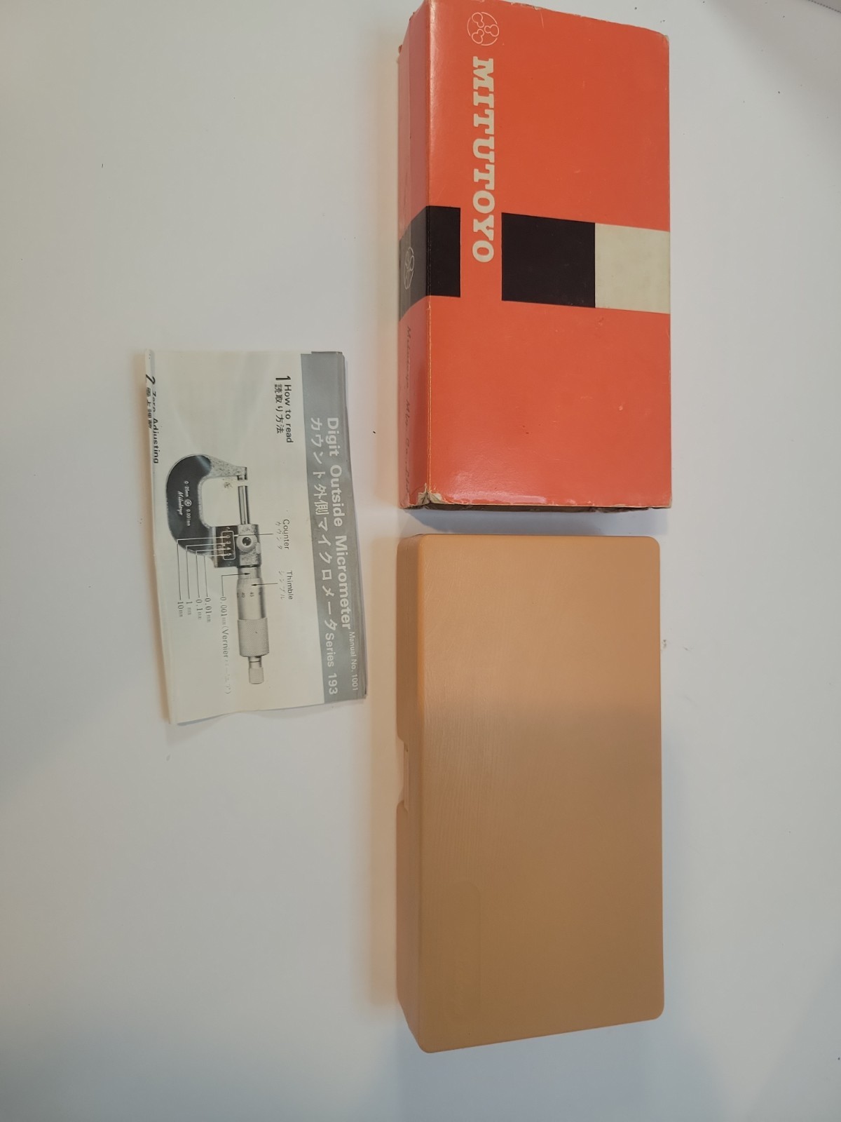 Vtg Mitutoyo 193-211 Digit Outside Micrometer 0-1\