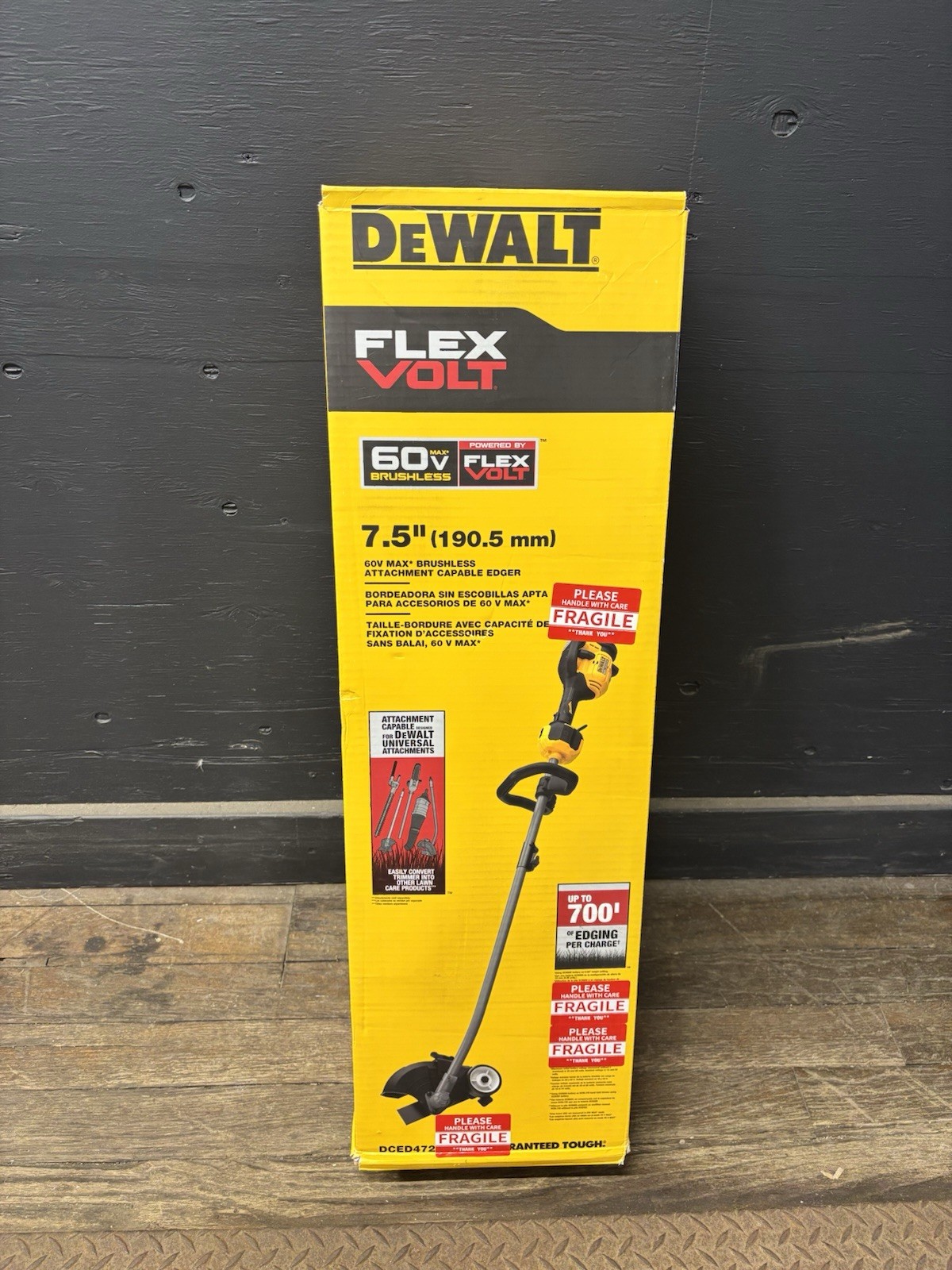DEWALT 60V FlexVolt 7-1/2” Brushless Attachment Capable Edger DCED472B TOOL-ONLY DEWALT 60V FlexVolt 7-1/2” Brushless Attachment Capable Edger DCED472B TOOL-ONLY