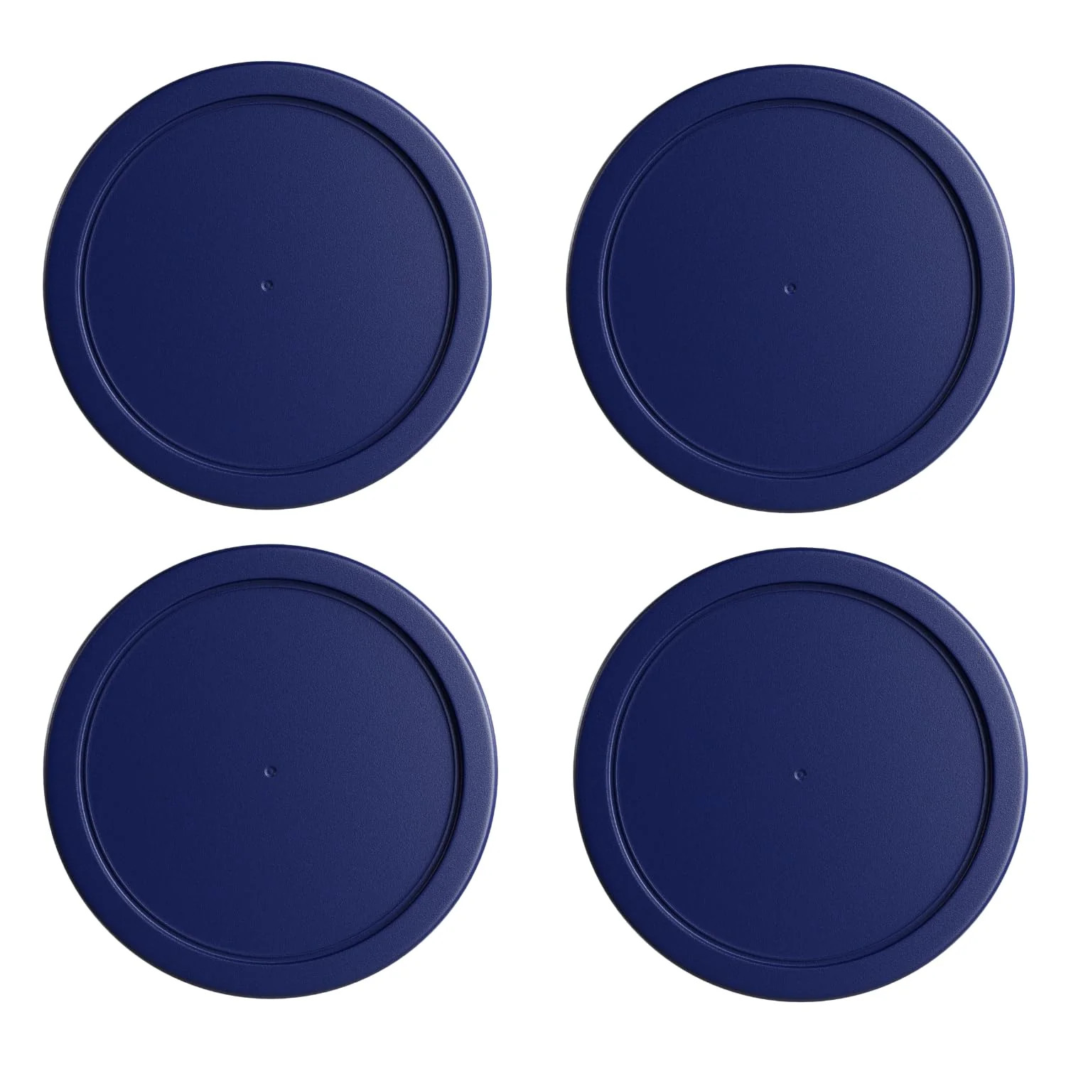 Replacement Lids fits Pyrex 4-Cup Round Glass Cover for 7201-PC Navy 4 Pack