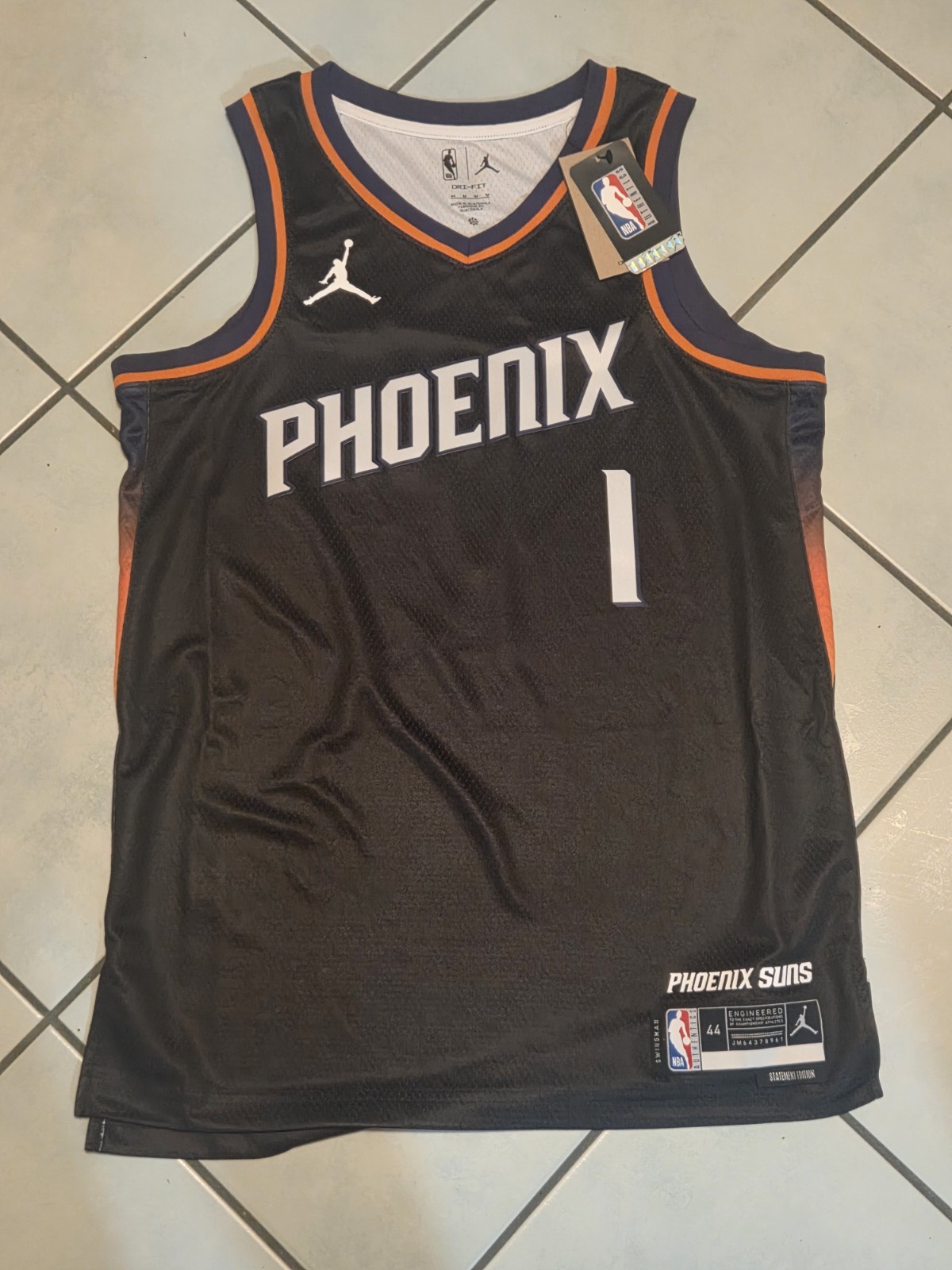 Devin Booker - Phoenix Suns NIKE Jordan Swingman Jersey 44  Statement Edition 