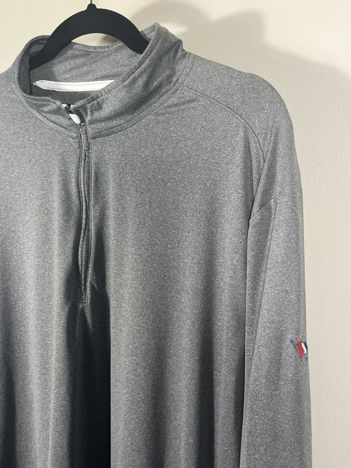 Johnnie-O Pullover Mens XXL 2XL 1/4 Zip Golf Performance Stretch Logo Gray (I)