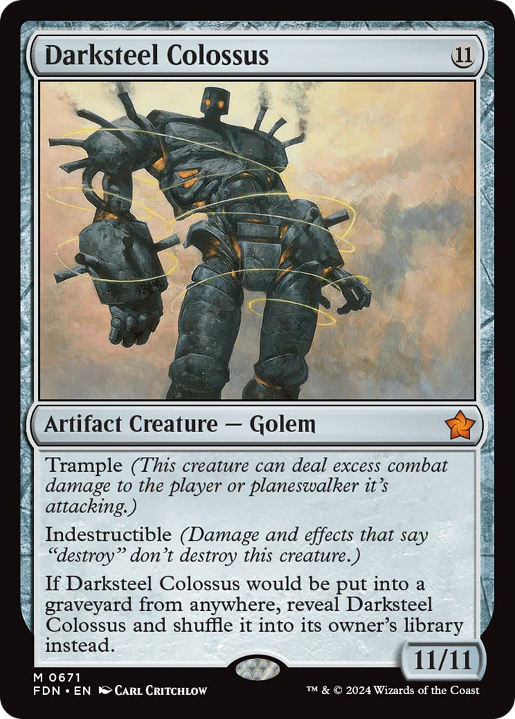 MTG Darksteel Colossus [Foundations] Near Mint Magic