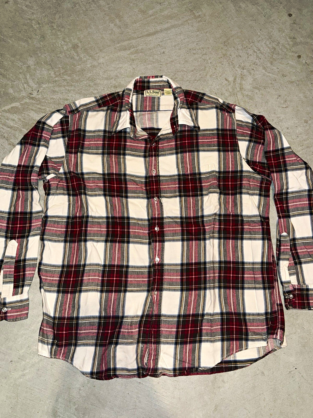 Vintage L.L.Bean Flannel Shirt Mens XL 80s 90s Made USA Plaid Cotton Freeport