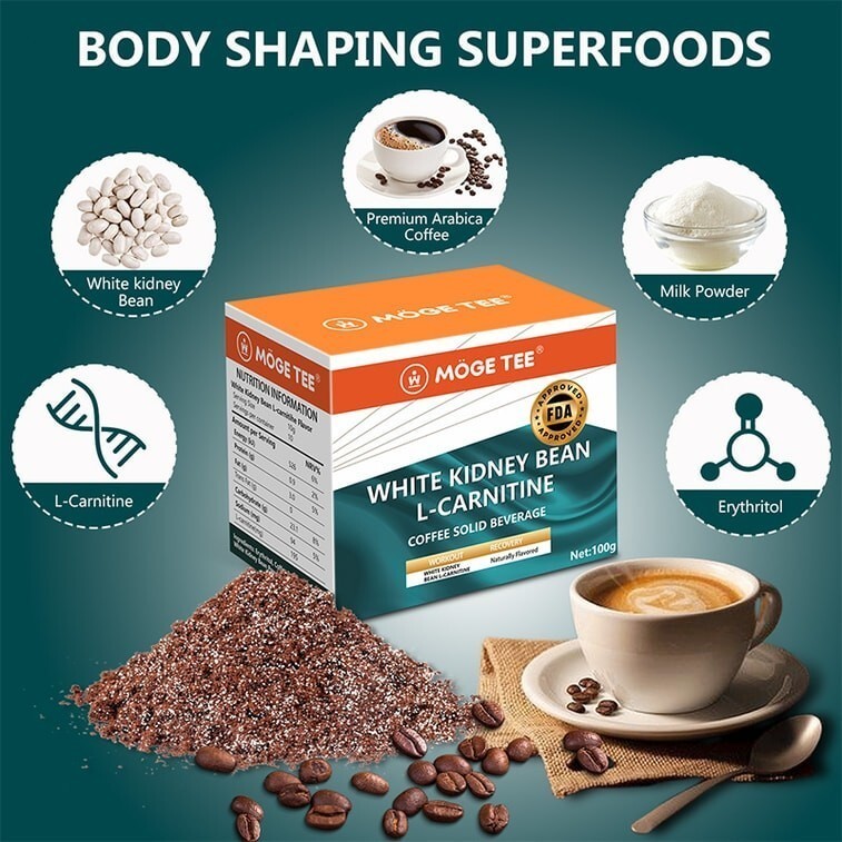 Weight Management, Slimming Coffee White Kidney Bean Instant Coffee 10 servings