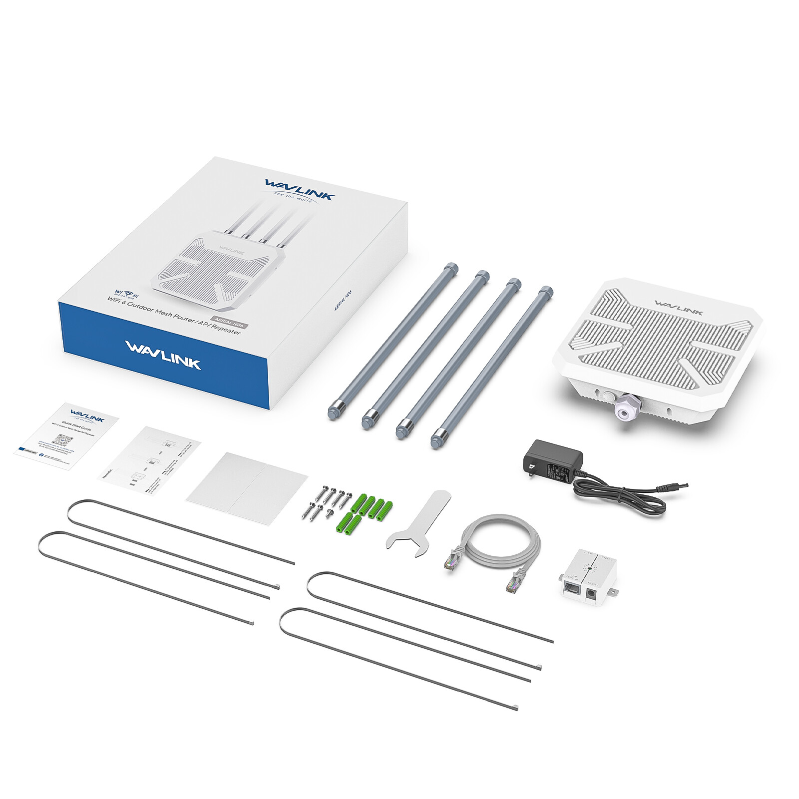 WAVLINK AX1800 AX3000 Outdoor WiFi Extender Dual Band WiFi 6 Router Long Range