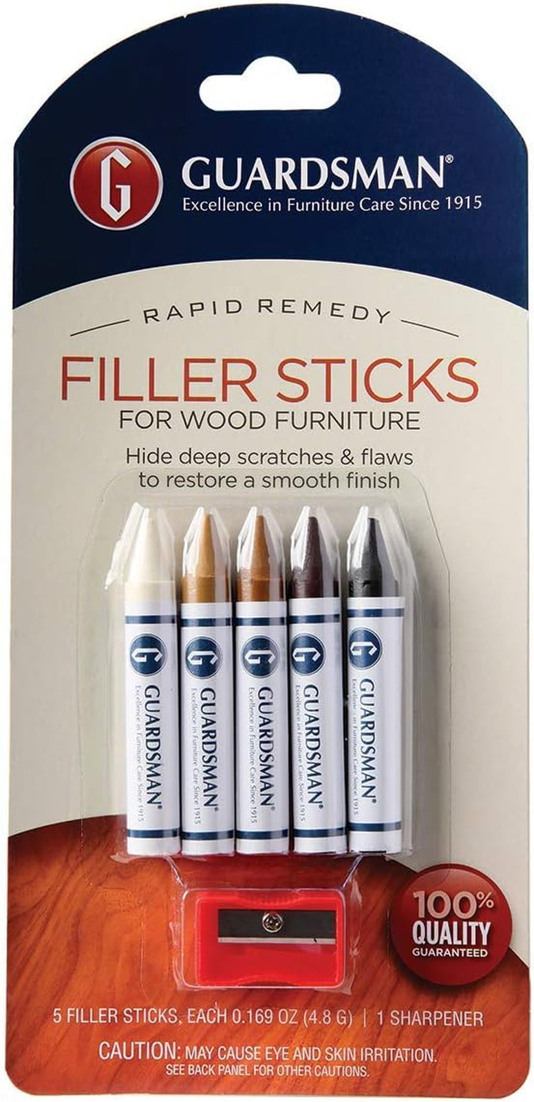 Guardsman Wax Wood Furniture Filler Sticks, Furniture Scratch Repair Kit for Woo