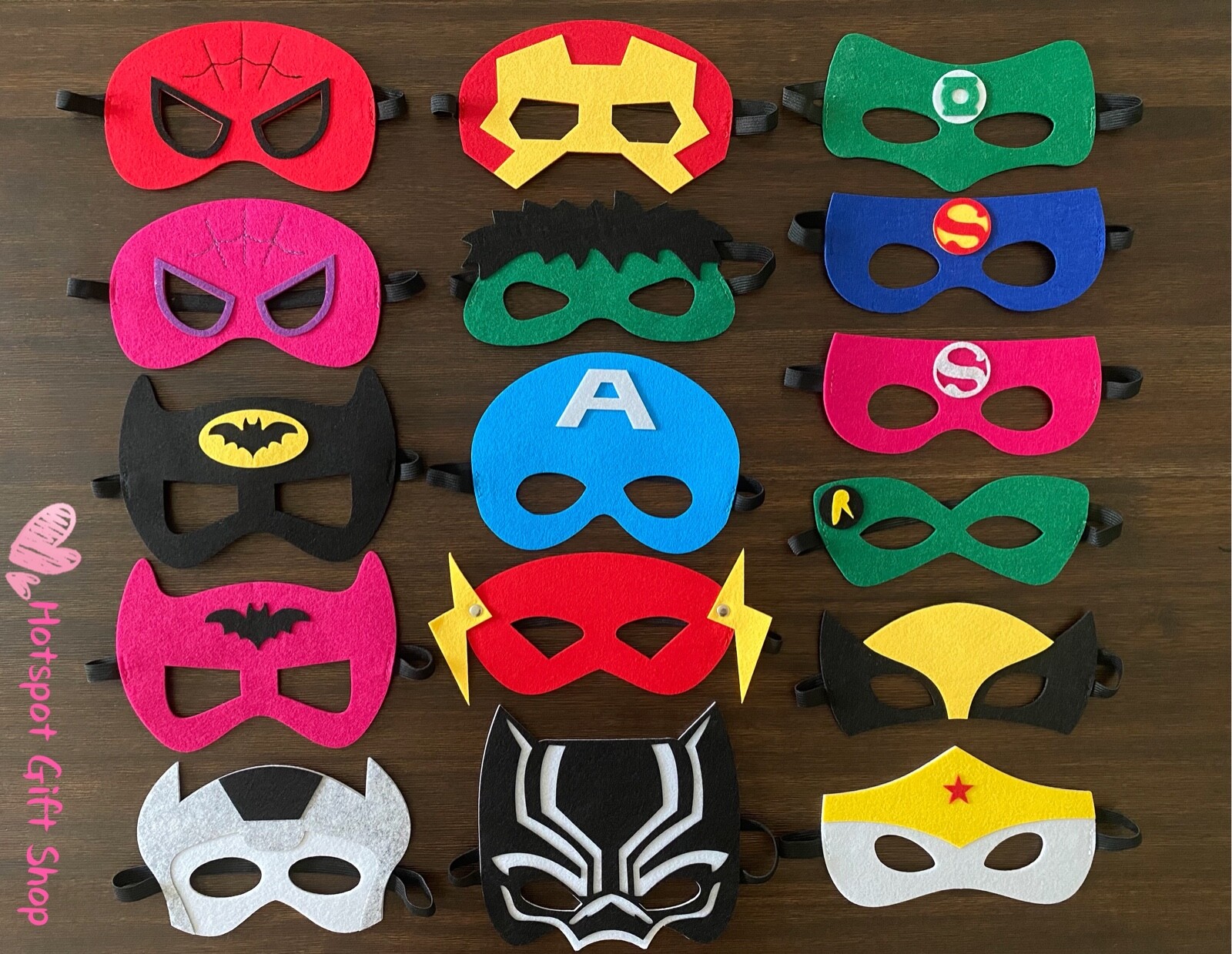 16/18PCS Party Pack Kids Superhero Masks,Superhero Birthday Party Favors,Costume