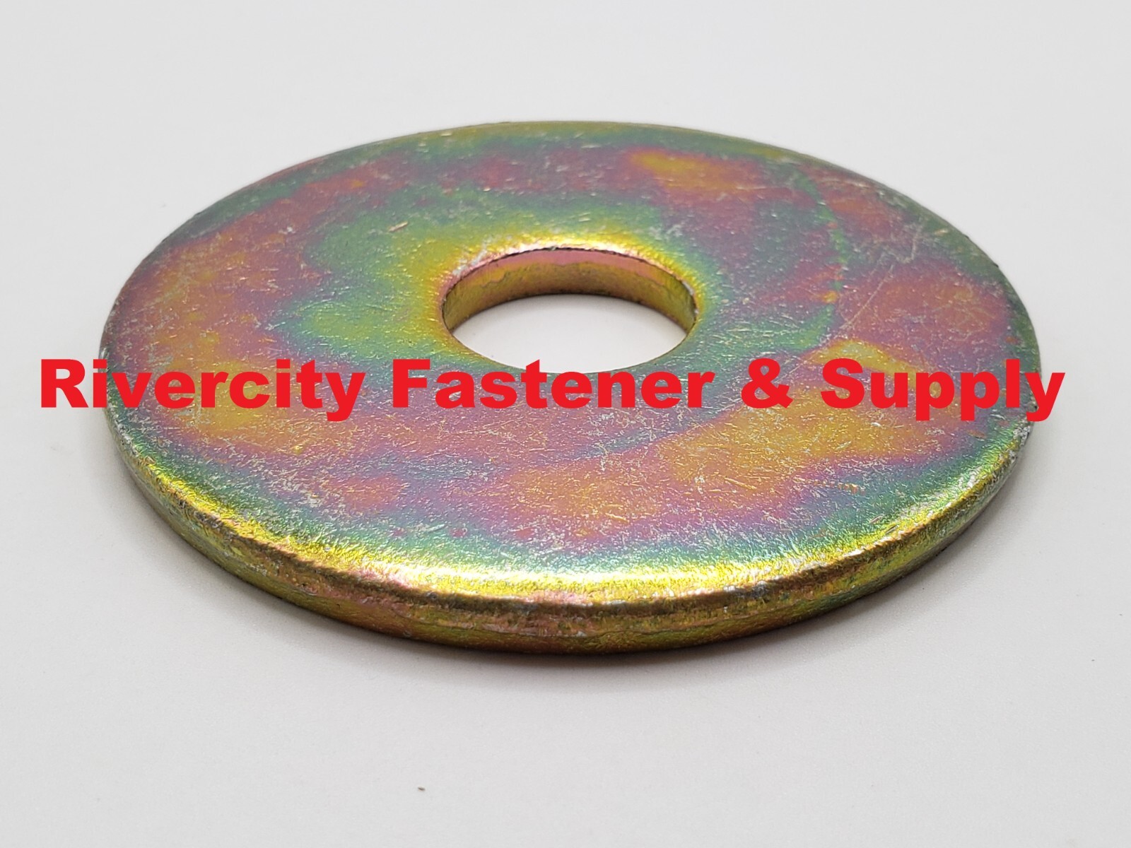 M20 Extra Thick Flat Fender Washers 20mm x 75mm x 6mm Thick Washer Yellow Zinc
