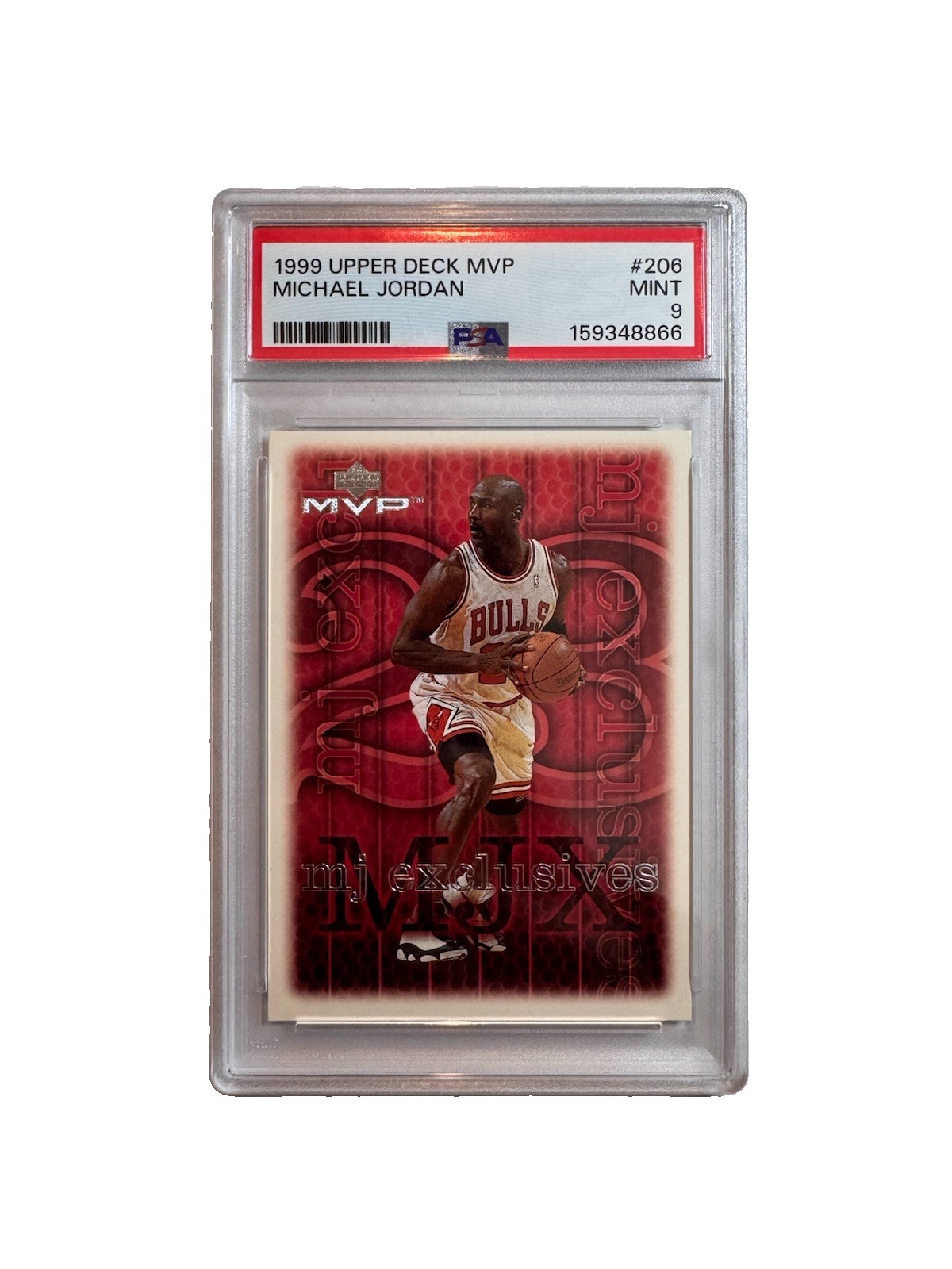 Michael Jordan Chicago Bulls 1999-00 Upper Deck MVP - MJ Exclusives #206 PSA 9