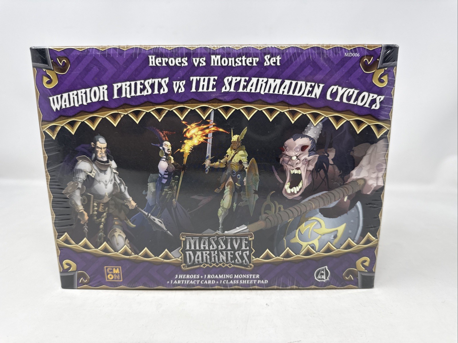 Warrior Priests vs The Spearmaiden Cyclops - Massive Darkness - Brand New Sealed