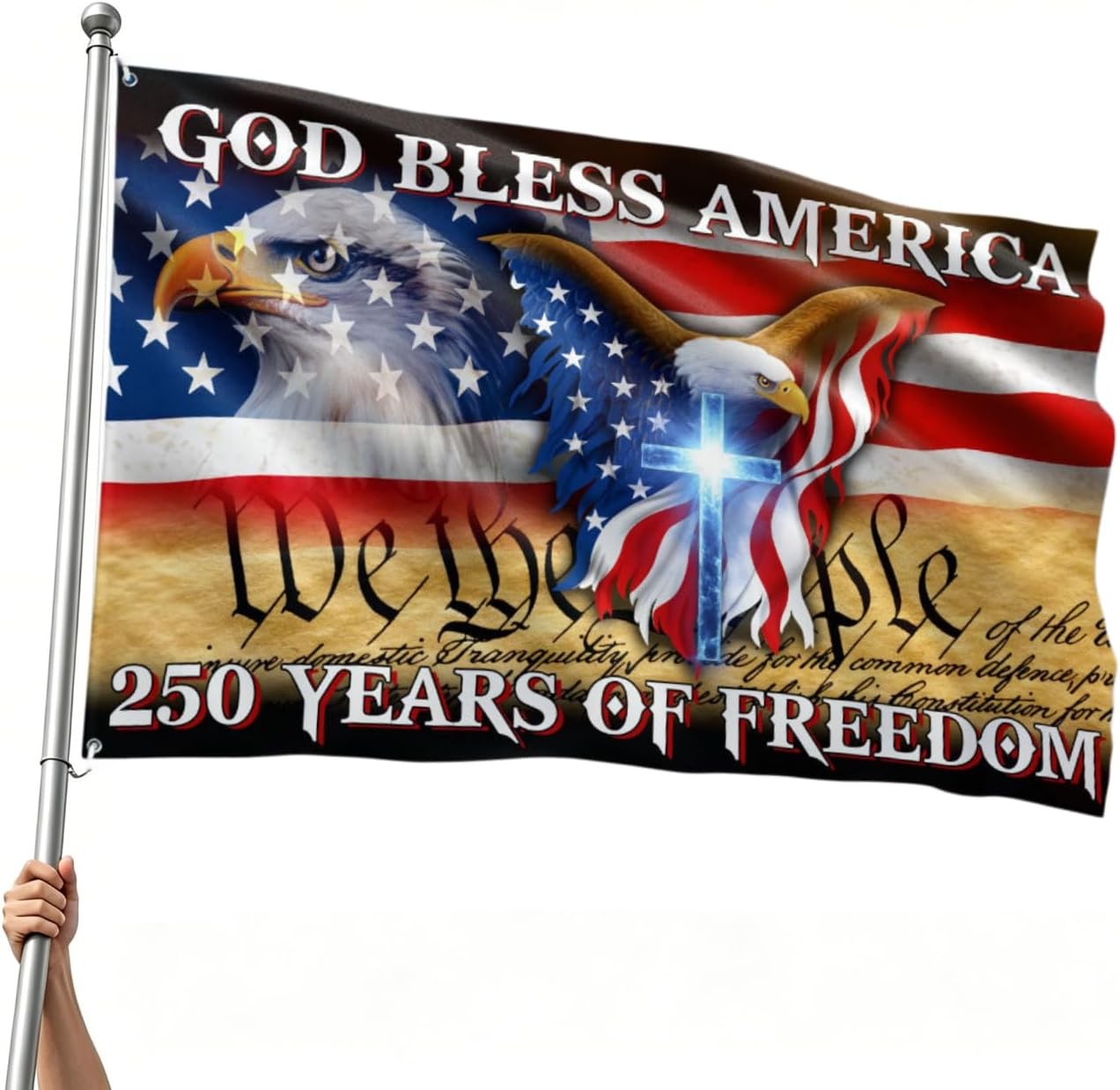 250th Anniversary American Flag 3x5Ft (36x60inch) Sided - 1776-2026 USA 250 Year