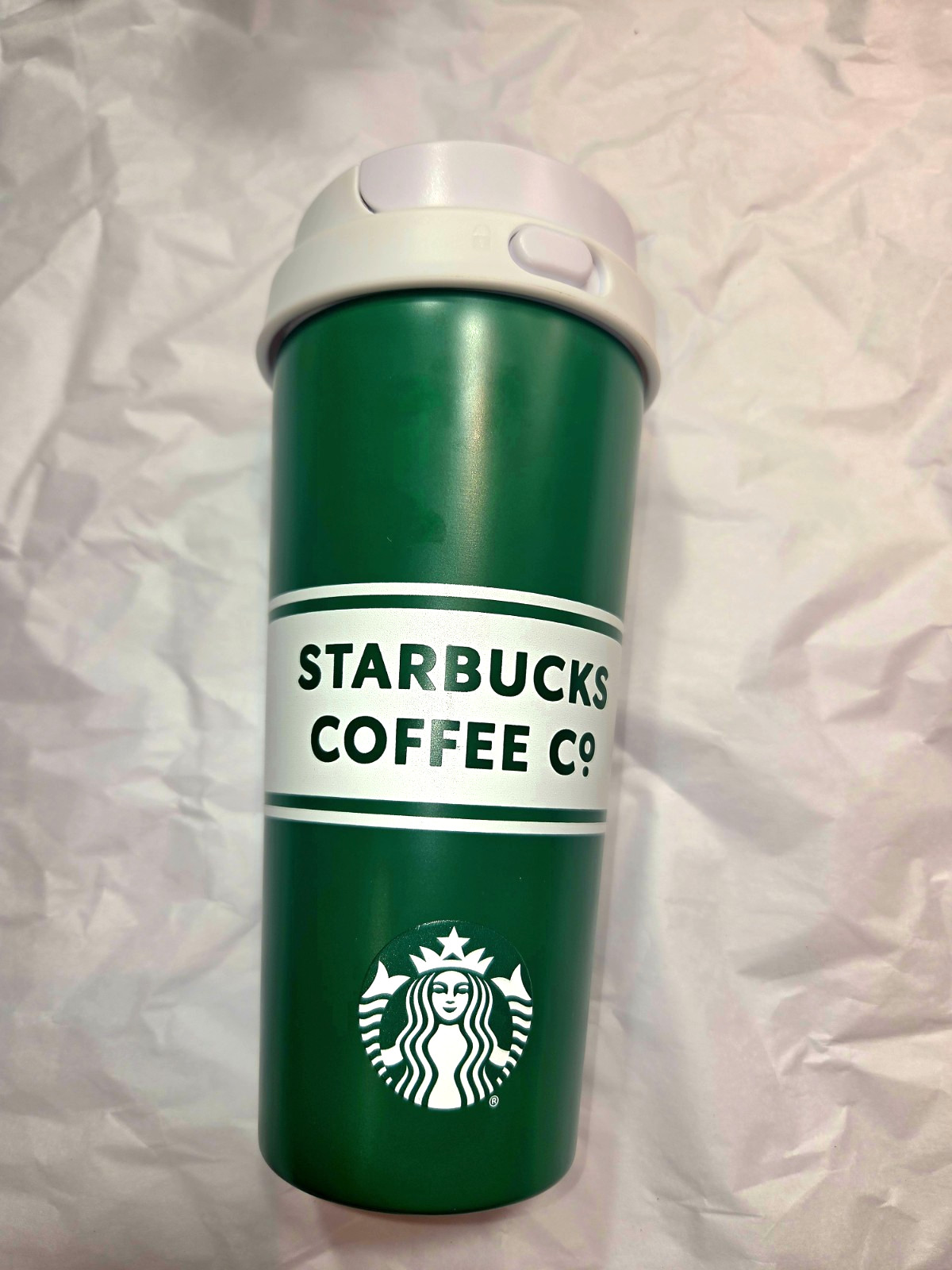 Starbucks 2026 Green Coffee Co Tumbler 16 oz Preppy Collegiate Travel Cup New
