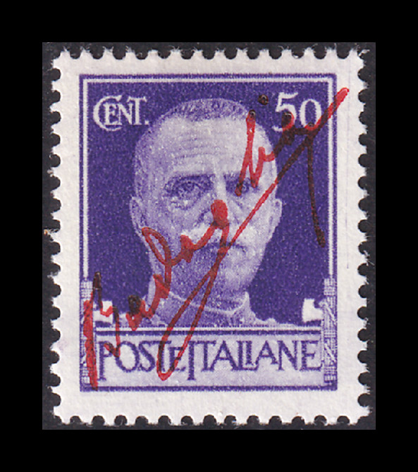 ITALY 1943 - C.50 OVERPRINT VERMILION \ ITALY 1943 - C.50 OVERPRINT VERMILION \