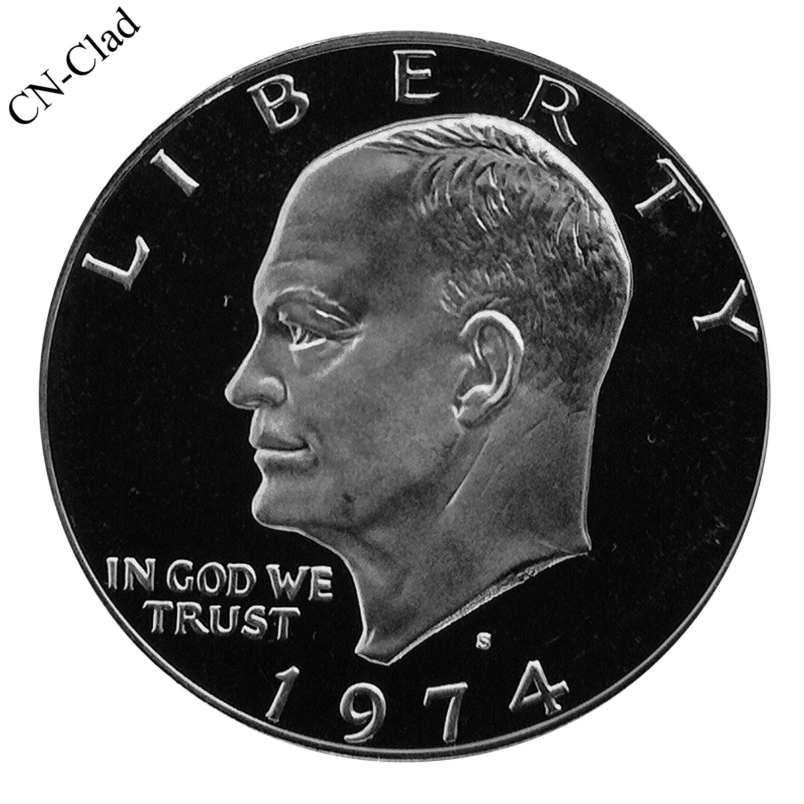 1974 S Eisenhower Dollar Gem Deep Cameo Proof CN-Clad Coin
