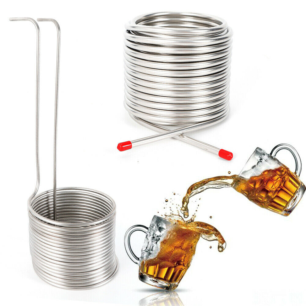 50\' Brew Supply Stainless Steel Wort Chiller Cooling Coil Pipe Double Layer US