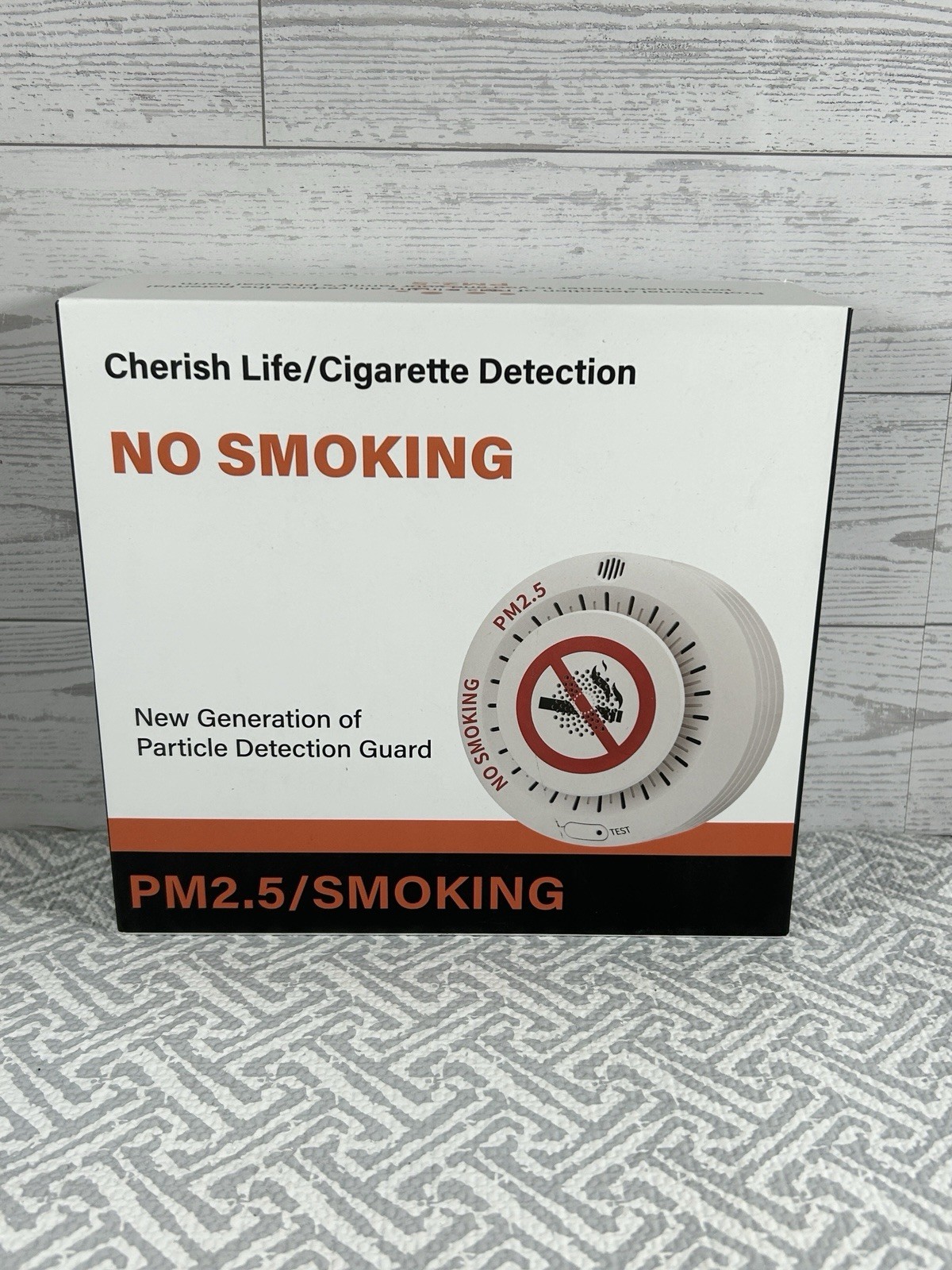 2-in-1 Cigarette Smoke Detector PM2.5 Air Quality Alarm w/ Remote Control