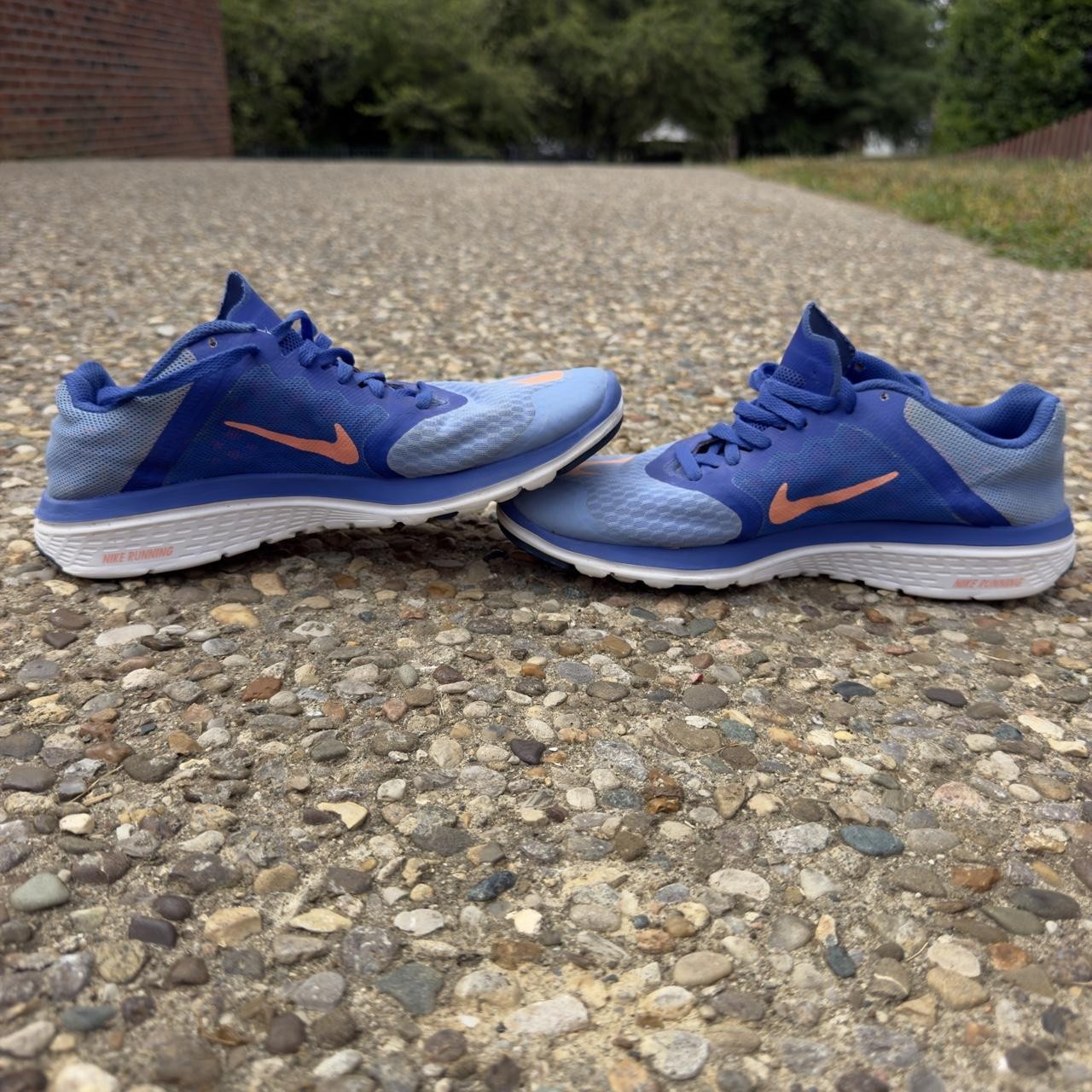 Nike FS Lite Run 3 Blue & Orange Lightweight Running Shoes Men’s Size 7