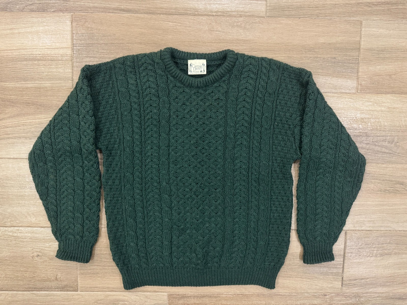 Vintage Carraig Donn Irish Wool Sweater FITS MEDIUM Adult Knit 90s Y2K Fisherman