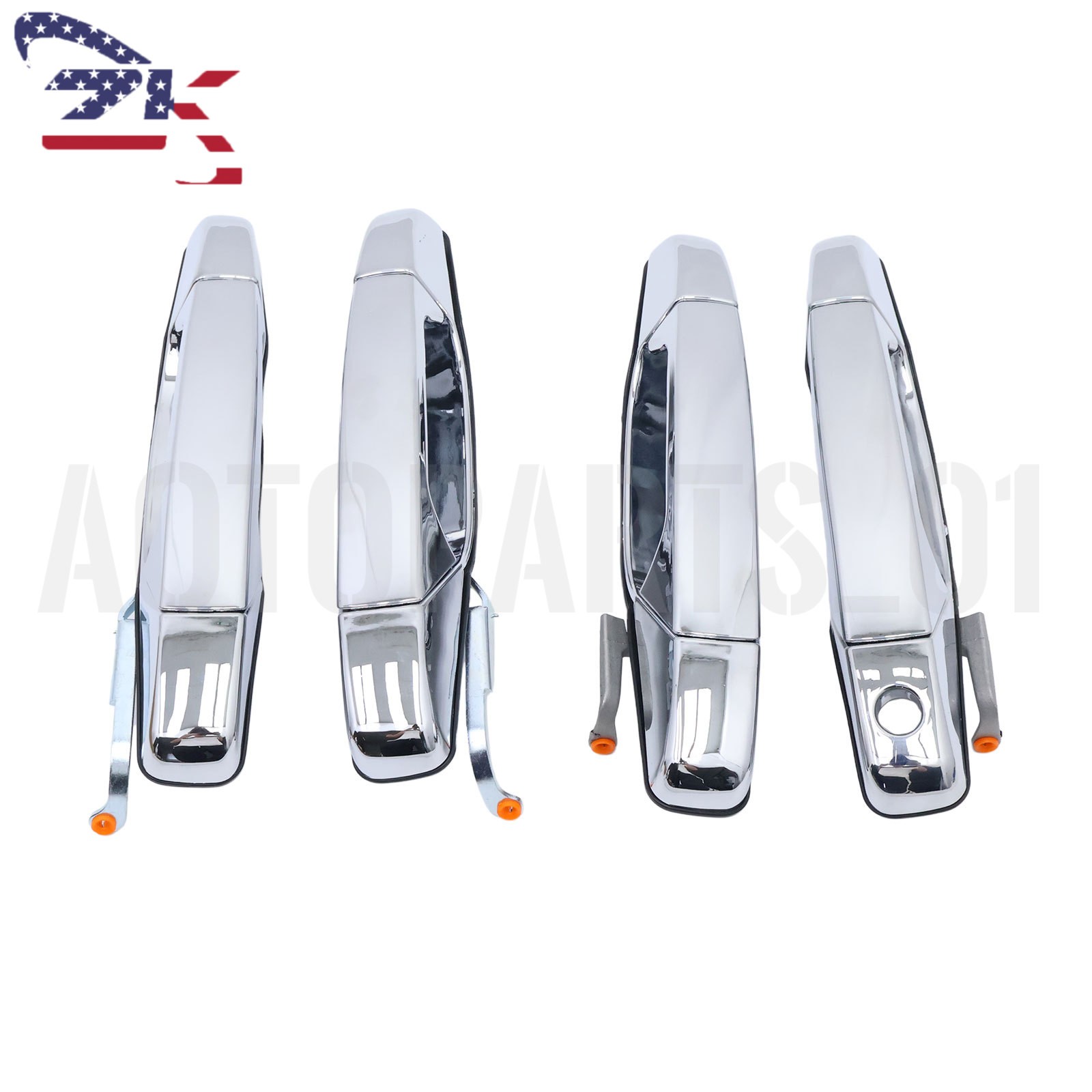 4x Chrome Door Handles Left&Right For GMC Chevy Tahoe Yukon Sierra 07-13