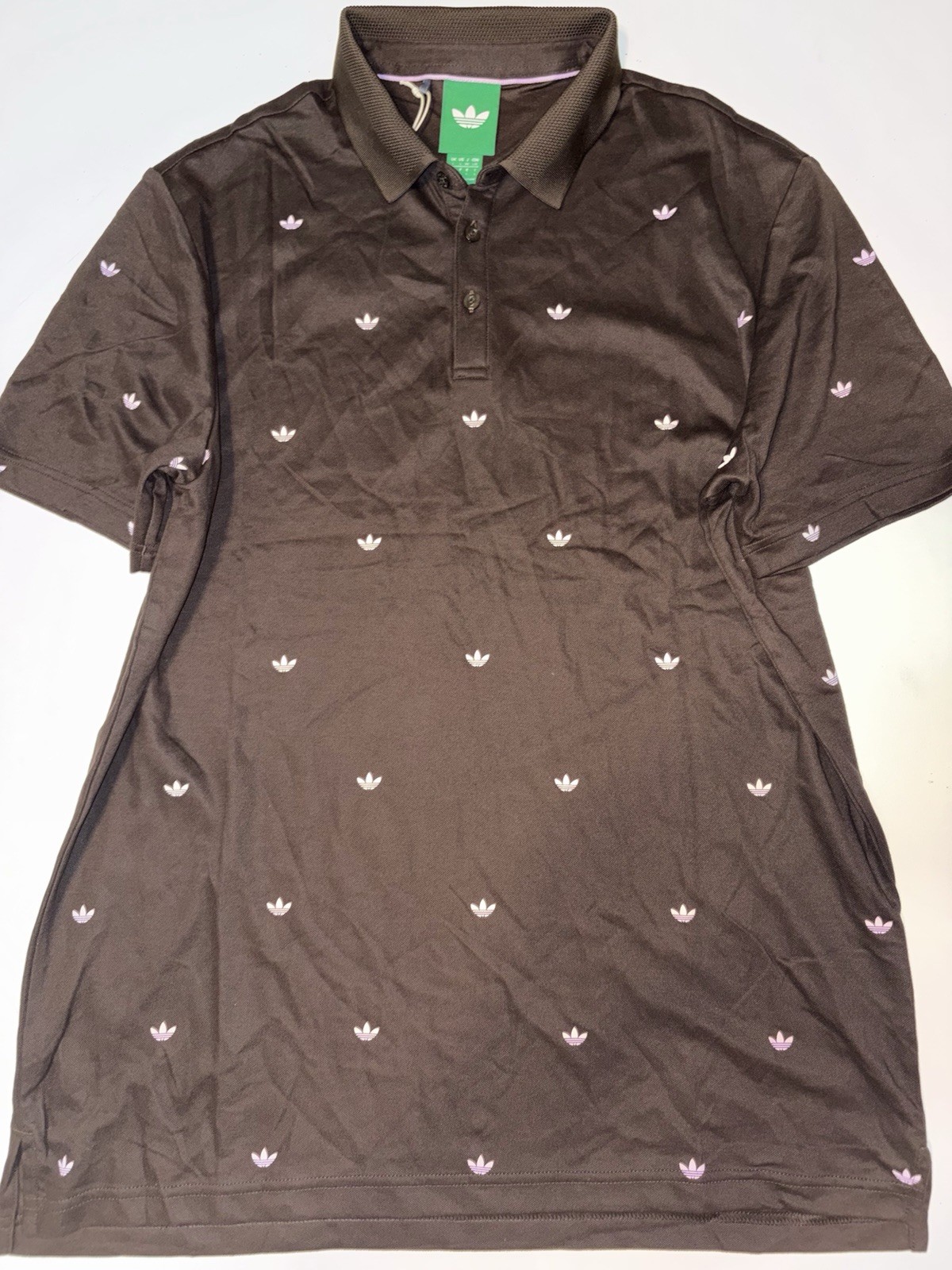 BNWT Adidas Originals Monogram Trefoil Polo Short Size L BNWT Adidas Originals Monogram Trefoil Polo Short Size L