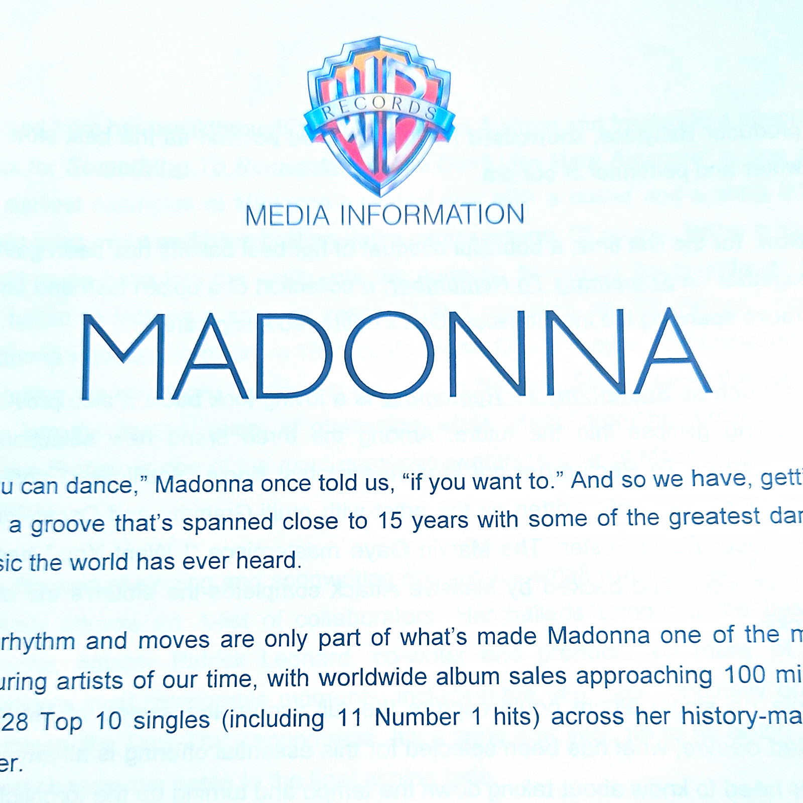 Madonna Rare Original Promo Press Sheet Something To Remember Maverick Oct 1995 Madonna Rare Original Promo Press Sheet Something To Remember Maverick Oct 1995