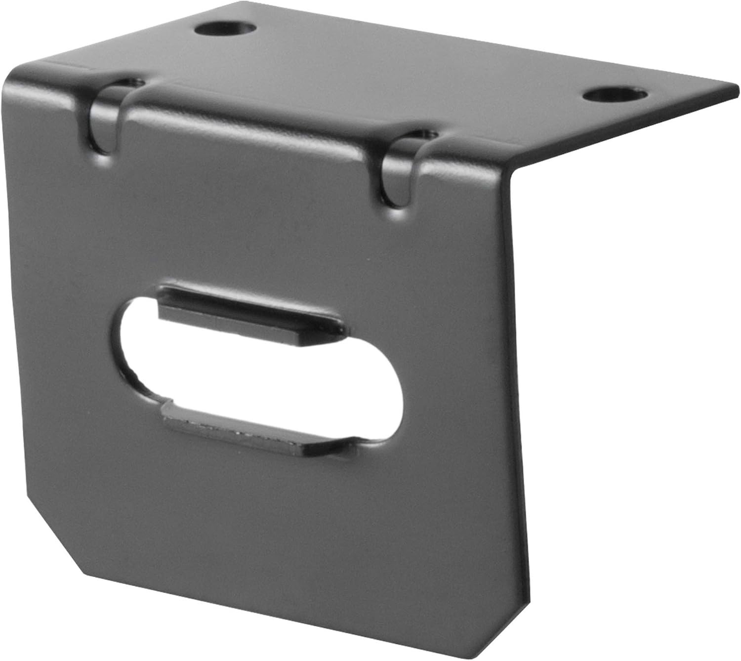 CURT 58300 Trailer Wiring Harness Mounting Bracket 4-Way Flat Gloss Black