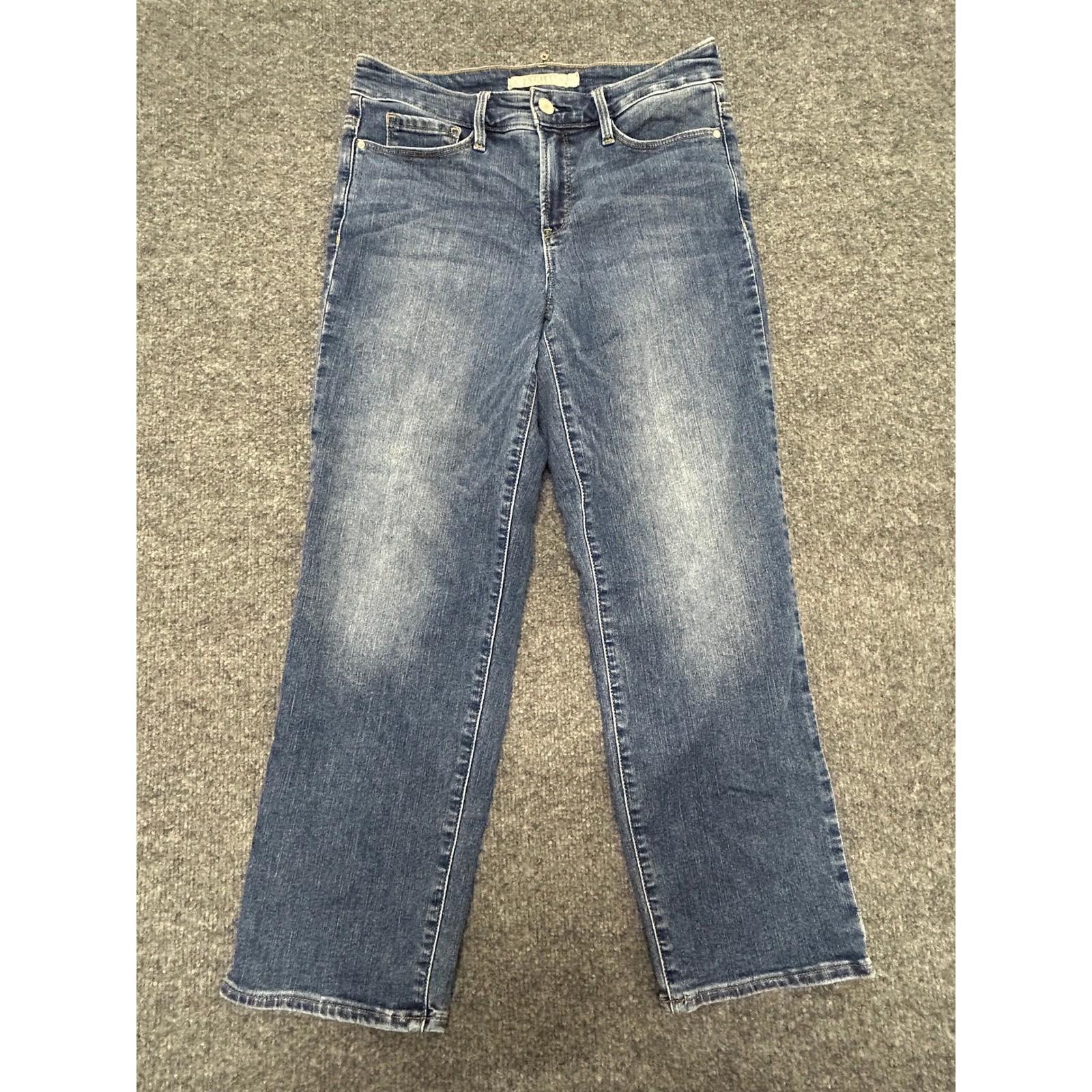 Athleta Jeans Womens Size 8 Blue Straight Leg Stretch Medium Wash Denim Casual