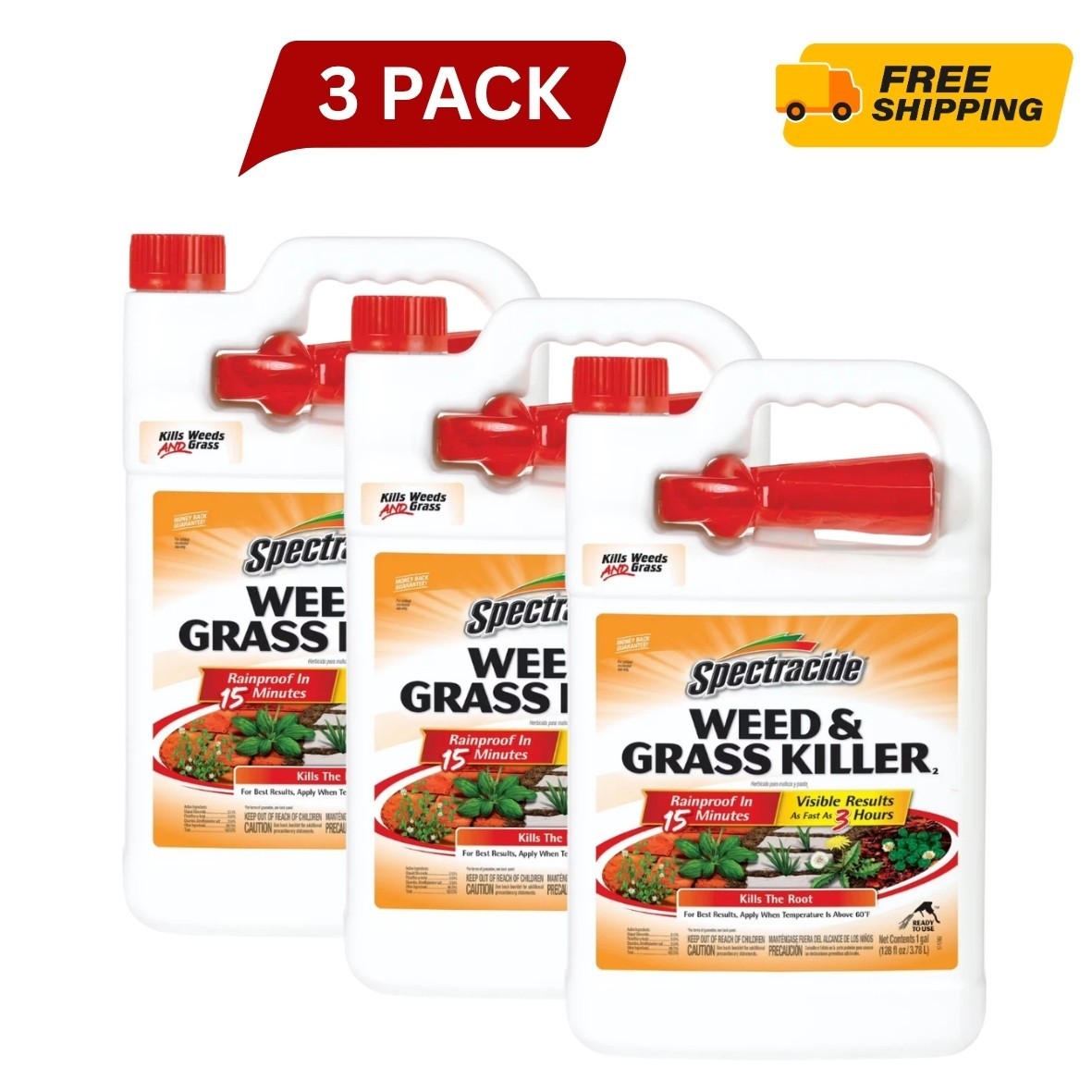 Spectracide Weed and Grass Killer 128 Oz Sprayer Ready-to-use 3 Gallon New.. Spectracide Weed and Grass Killer 128 Oz Sprayer Ready-to-use 3 Gallon New..