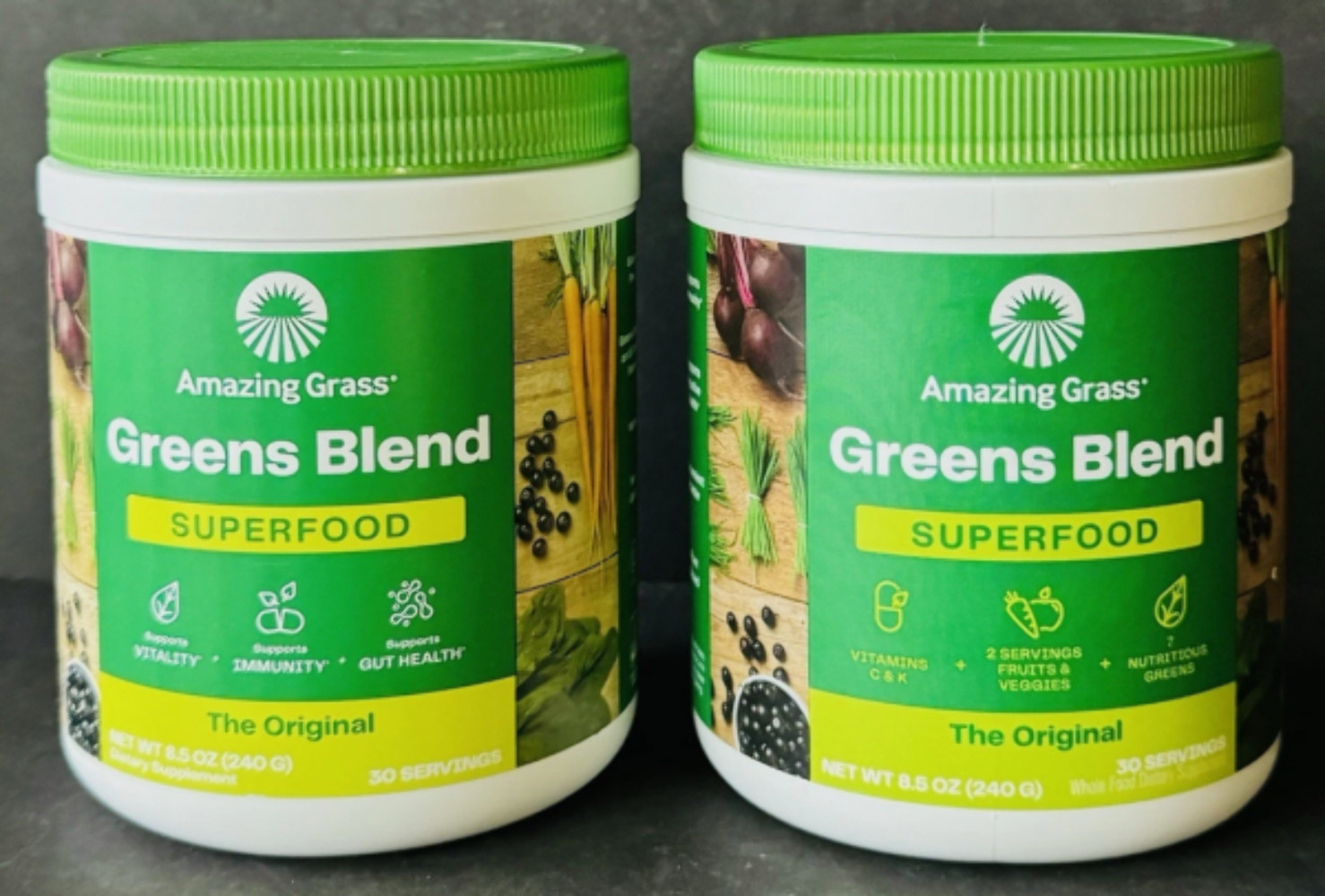 2x Amazing Grass Greens Blend SUPERFOOD The Original 8.5 oz, BB: 12/2026 SEALED