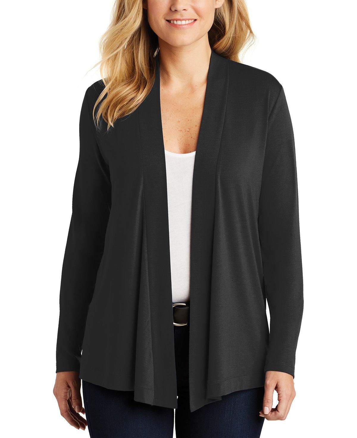 JustBlanks Women\'s Open Front Premium Super Soft Jersey Knit Cardigan - JBL5430