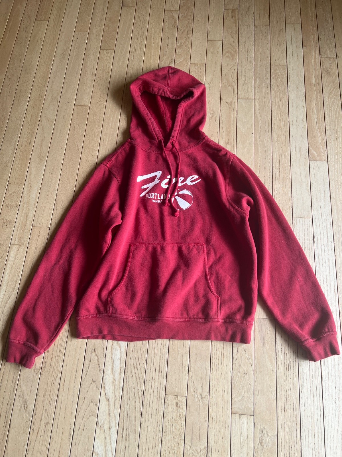 Vintage 2000s Portland Fire WNBA Hoodie Sweatshirt Red Jones Mitchell Small Rare