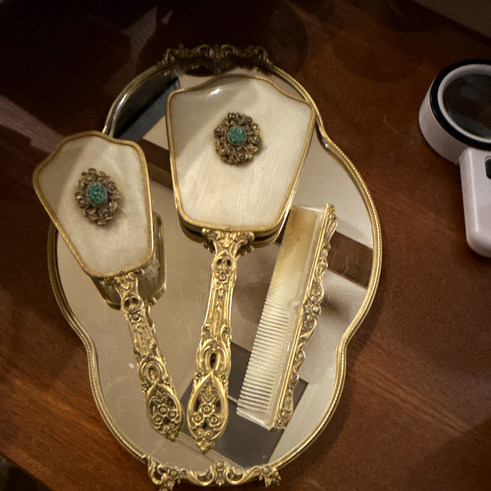 Vintage Matson Ormolu vanity set\