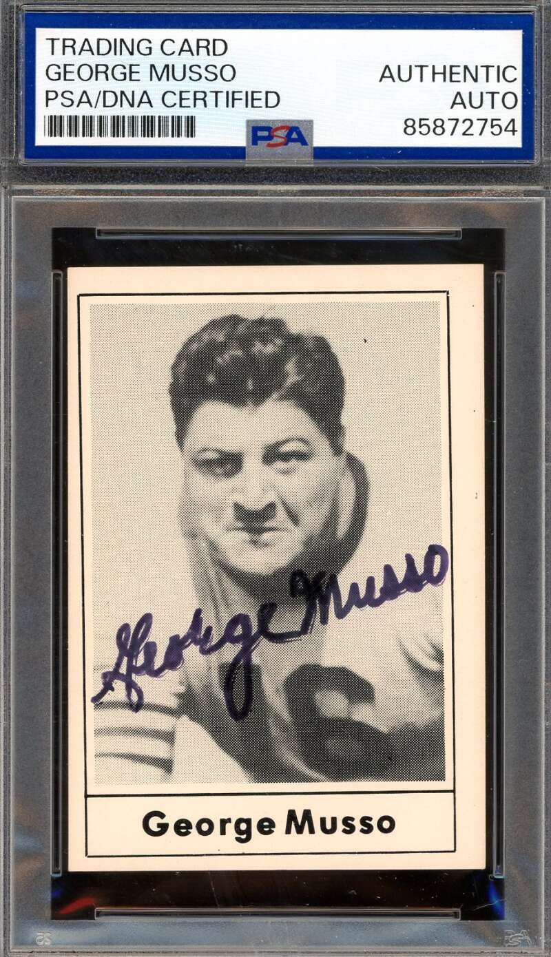 George Musso PSA DNA Signed 1977 Touchdown Club Autograph