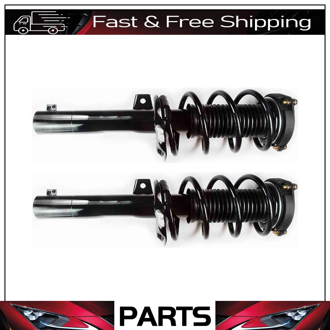 FCS 2 Front Complete Strut & Coil Spring Set Fits 2005-2010 Volkswagen Jetta