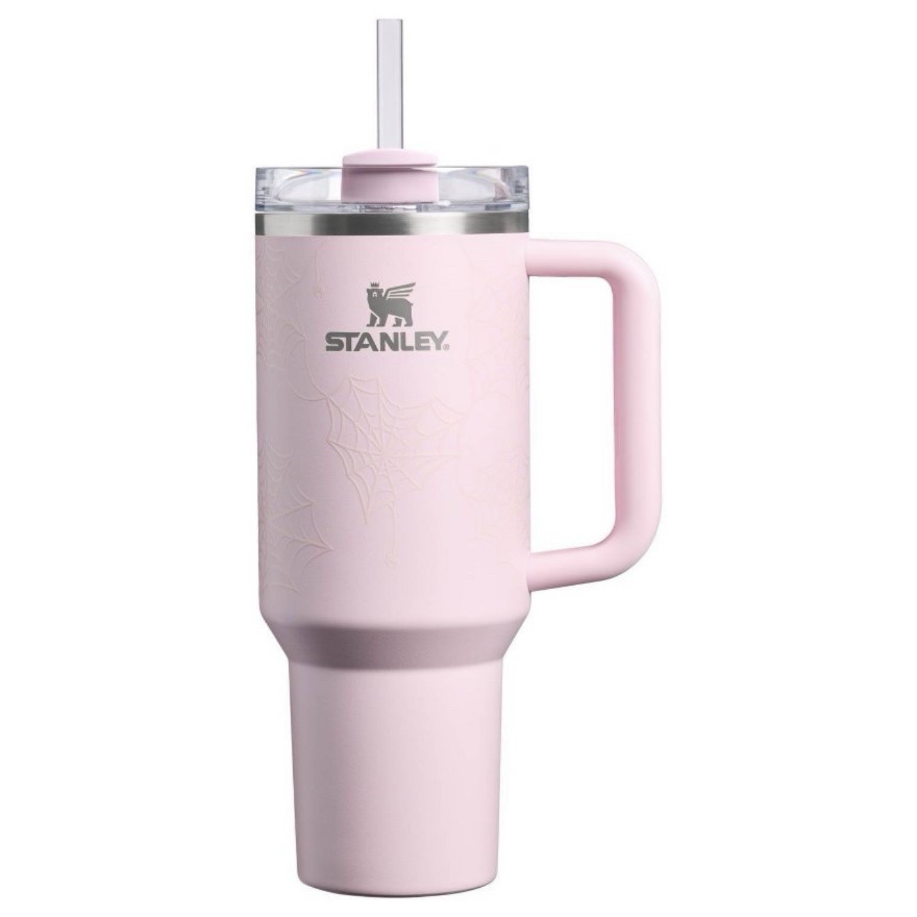 NEW Stanley 40 oz Stainless Steel Quencher Tumbler Pink Sugar Spider Webs