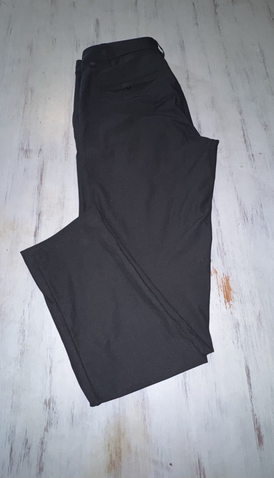 Lululemon Commission Pants Mens 32x30 (34x30) Black Warpstreme ABC Stretch Chino
