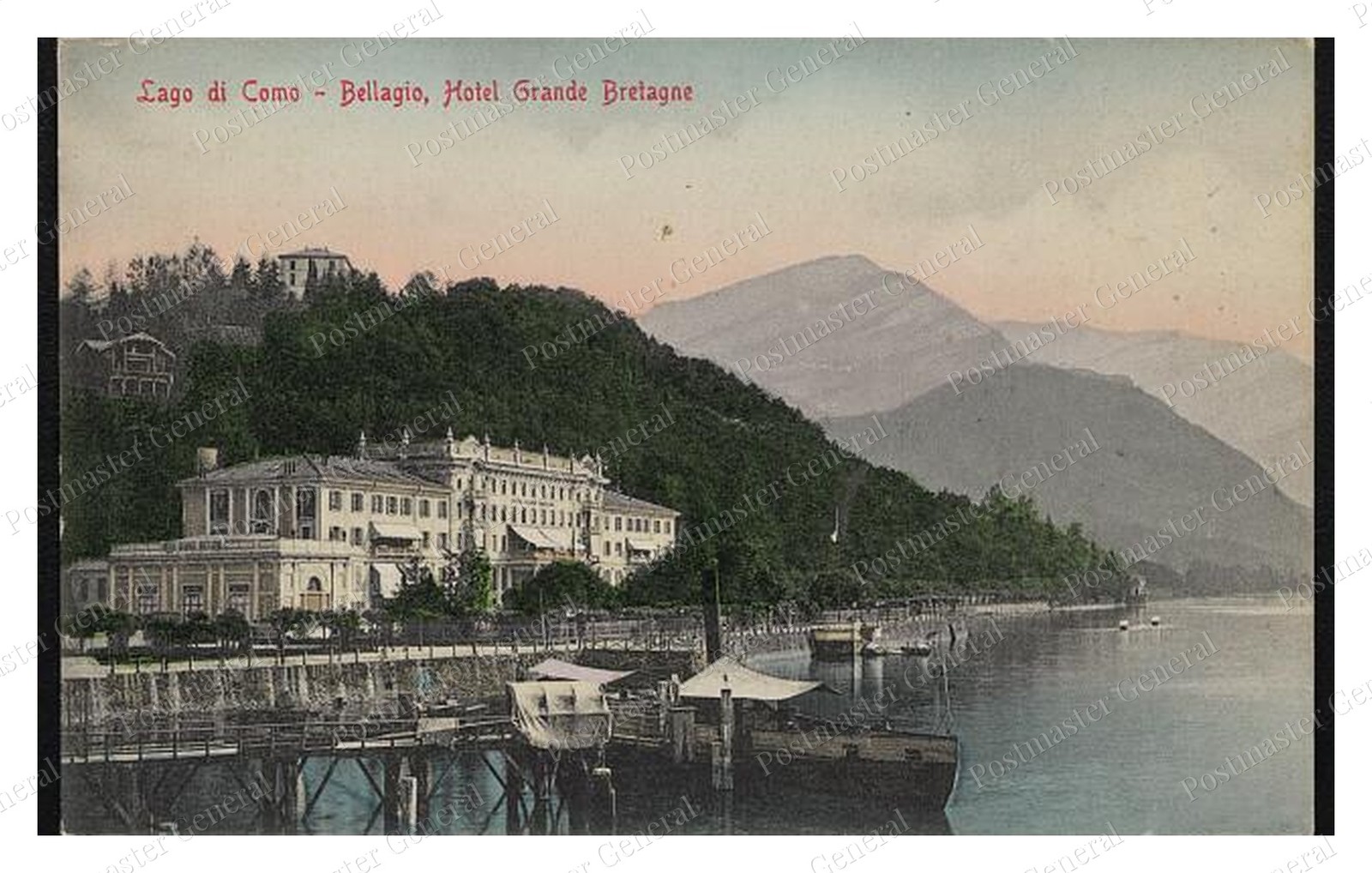 Bellagio Lake Como Hotel Standard Postcard COPY RPPC