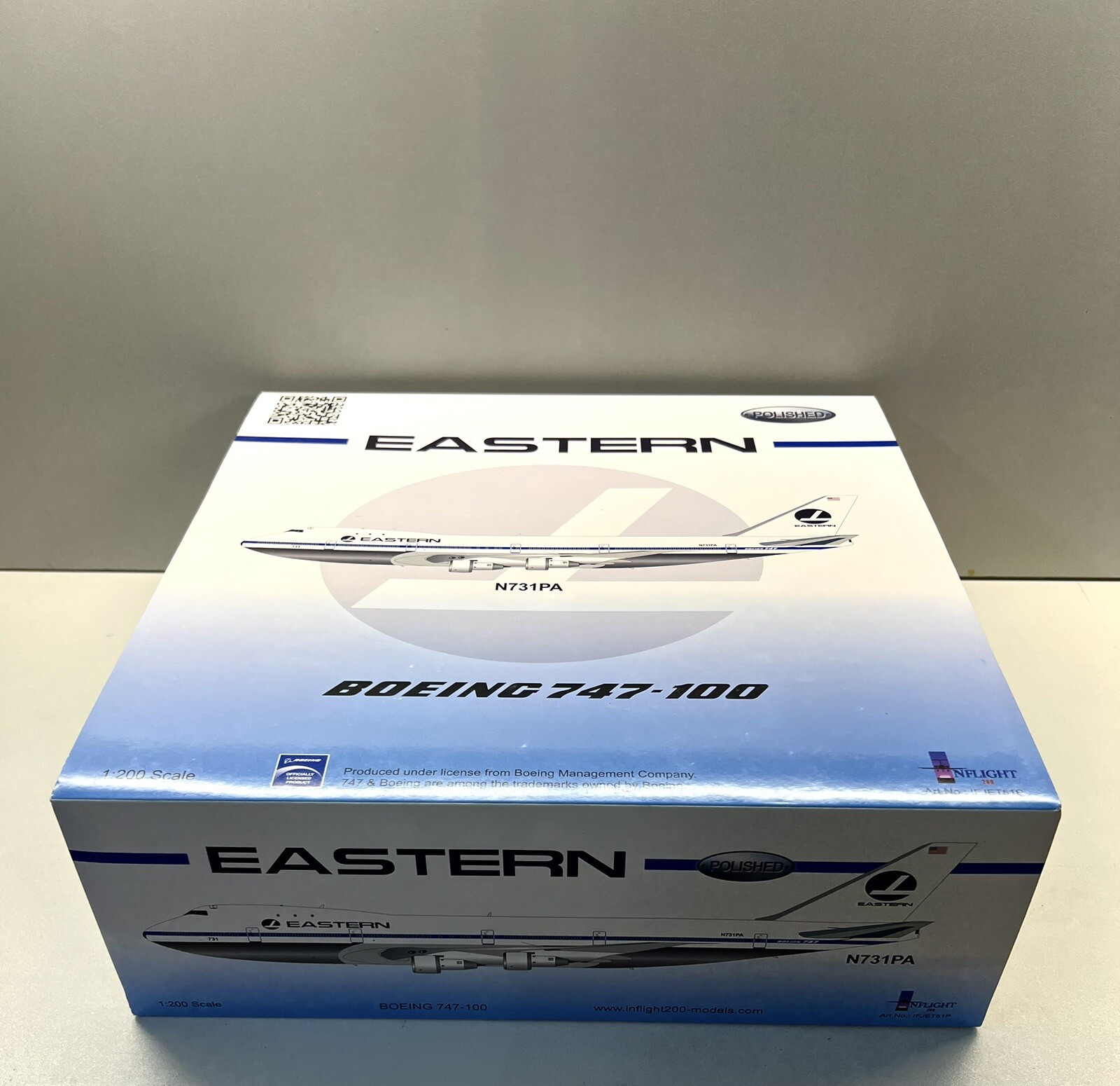1/200 Inflight B747-100 Eastern Reg:N731PA No.IFJET51P Polished Diecast Models