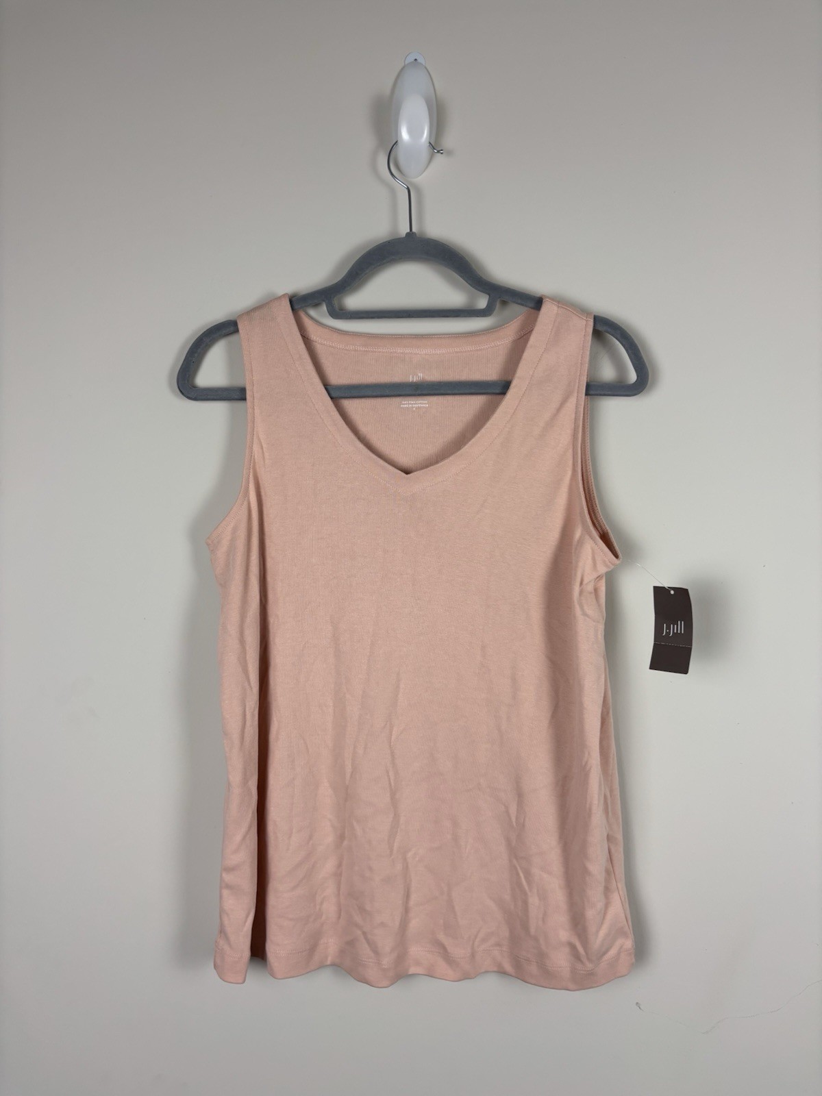 Nwt J. Jill Cotton Basic Tank Top Women Size Small Seashell Pink