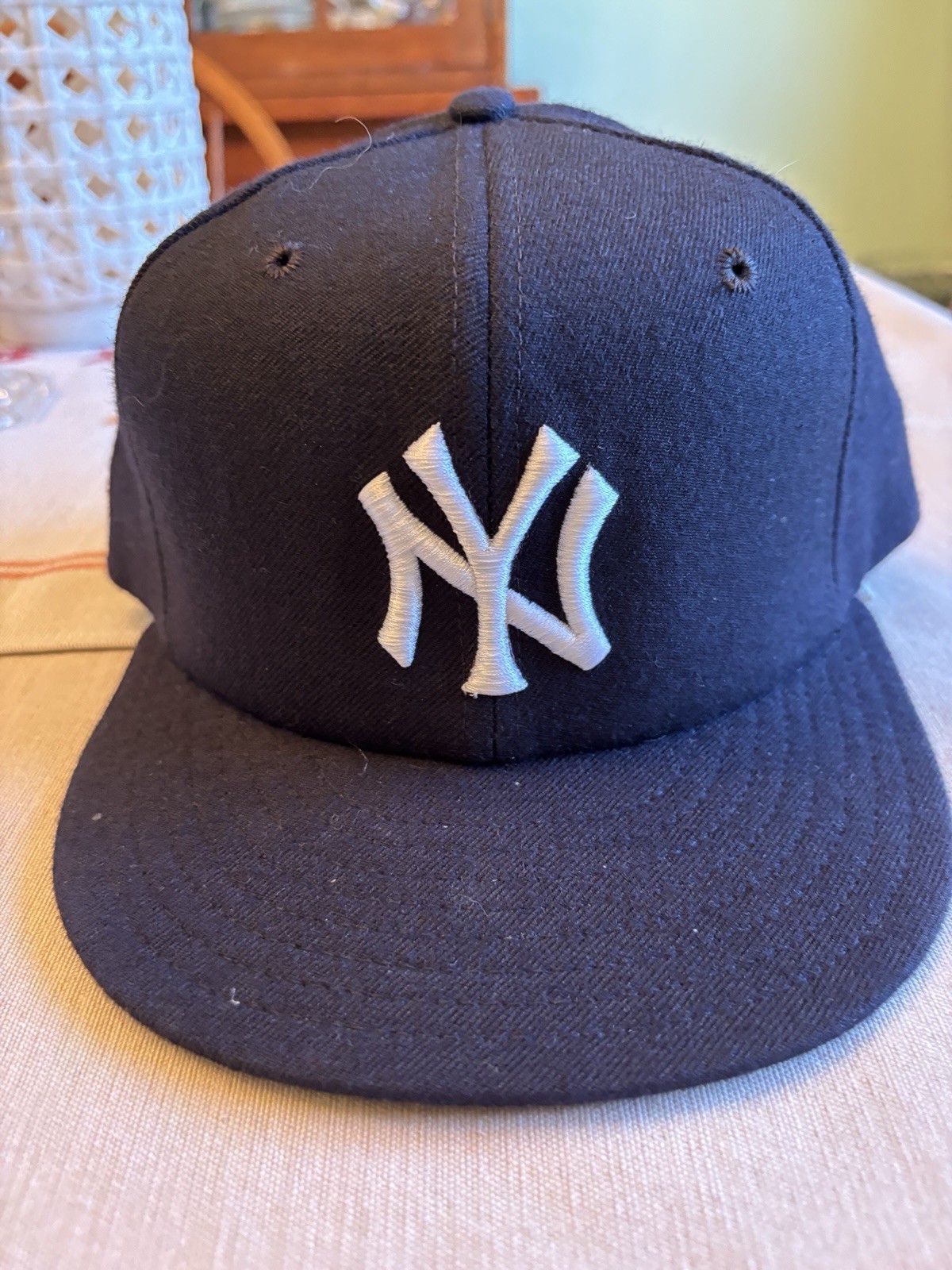 Vtg New Era NY Yankees Diamond Collection 100% Wool Fitted 7 1/4 Made in USA