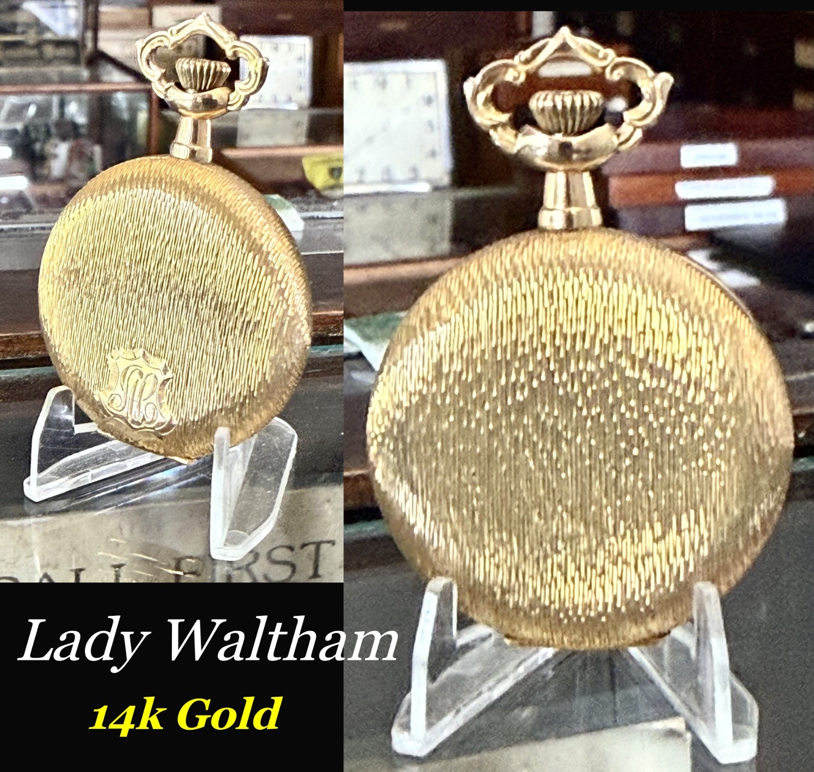A.W.W.Co. LADY WALTHAM 3/0 Size14k Gold 16j Satin Finish Surfaces 1913
