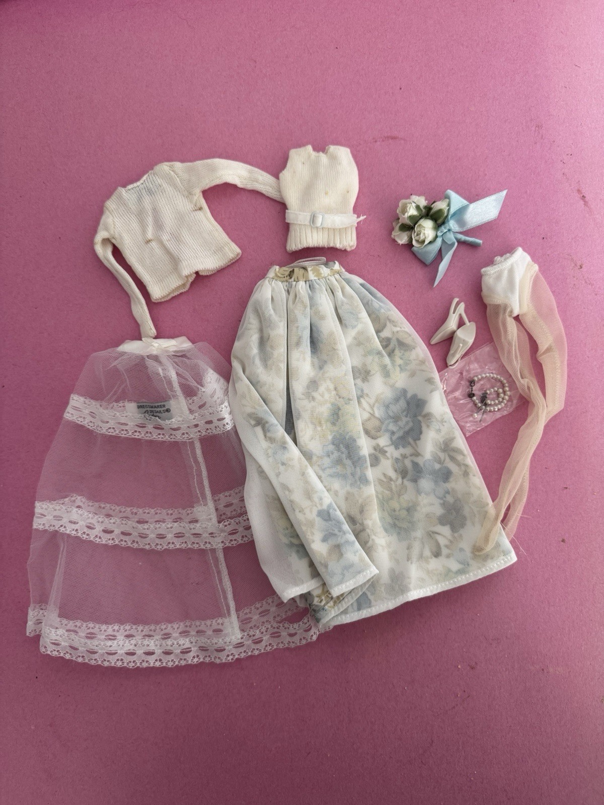 Bridesmaid FASHION Skirt Knit Dressmaker Details Couture Barbie FR Doll Gown