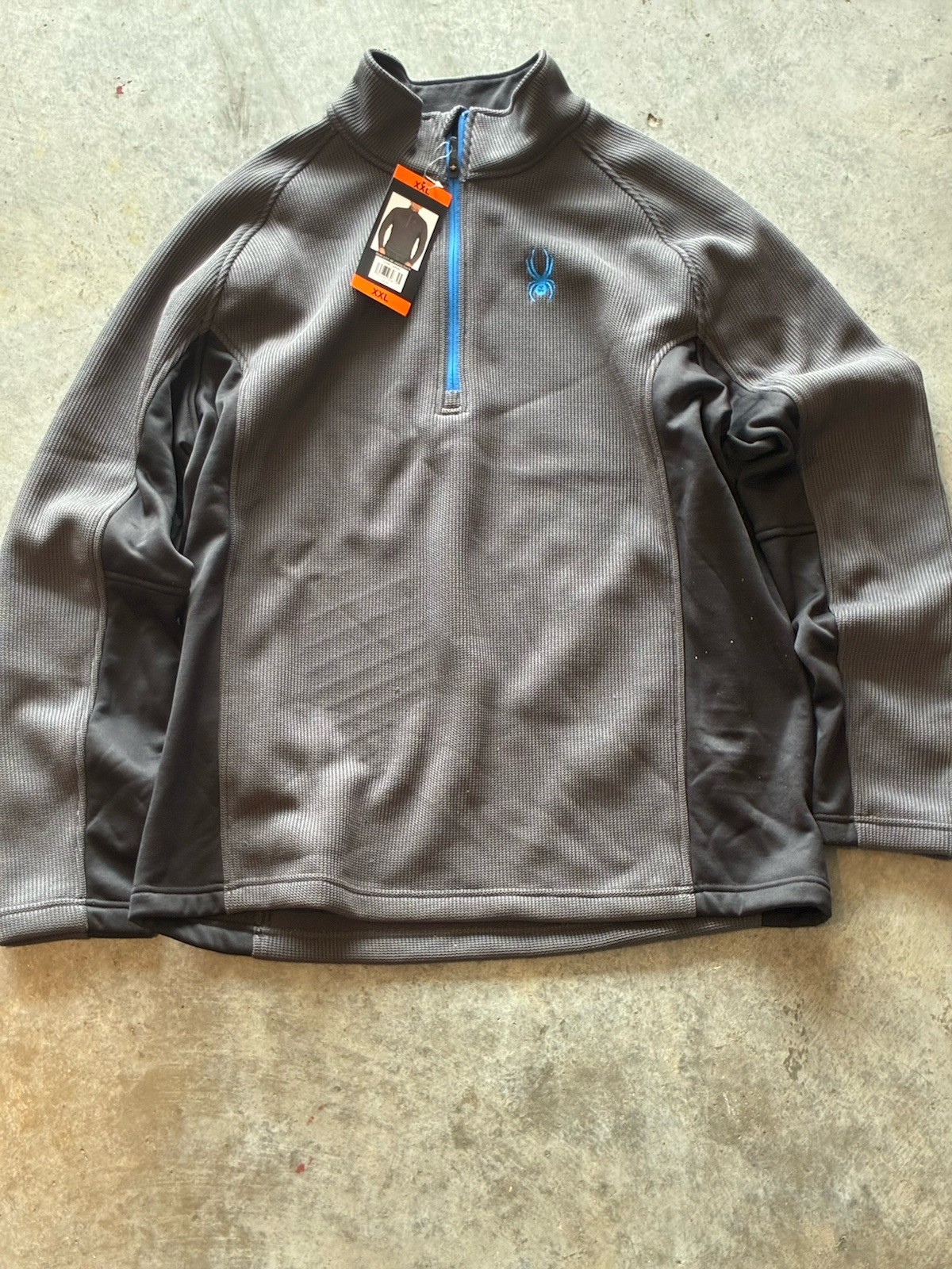 Brand NWT Spyder Outbound Men’s XXL 1/4 Zip Pullover Grey Fleece